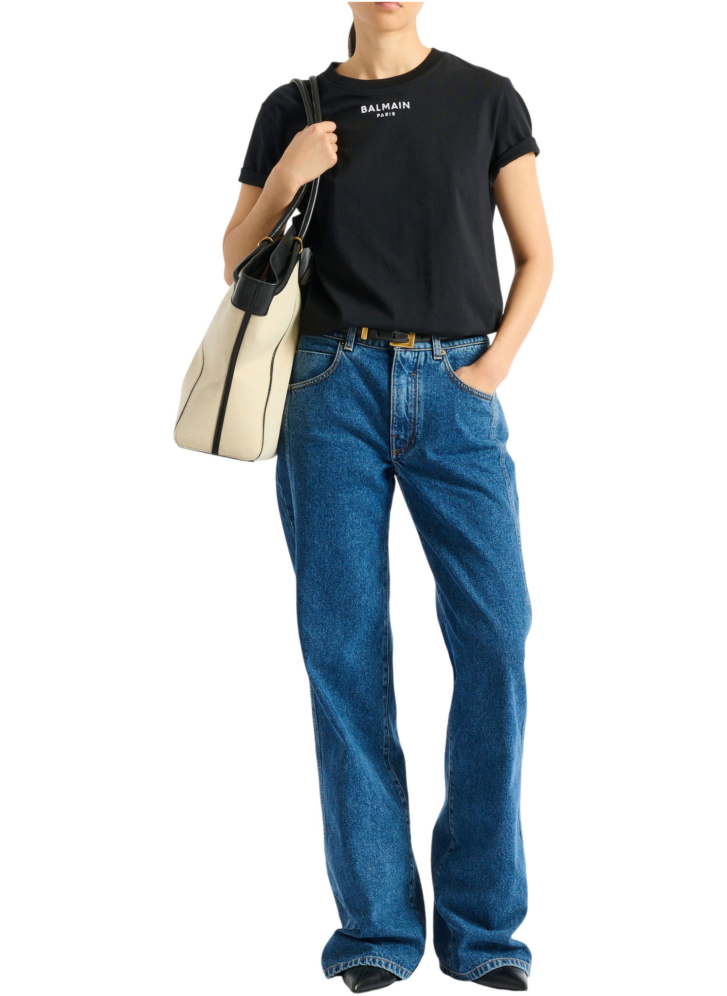 T-shirt balmain paris brodé BALMAIN Noir