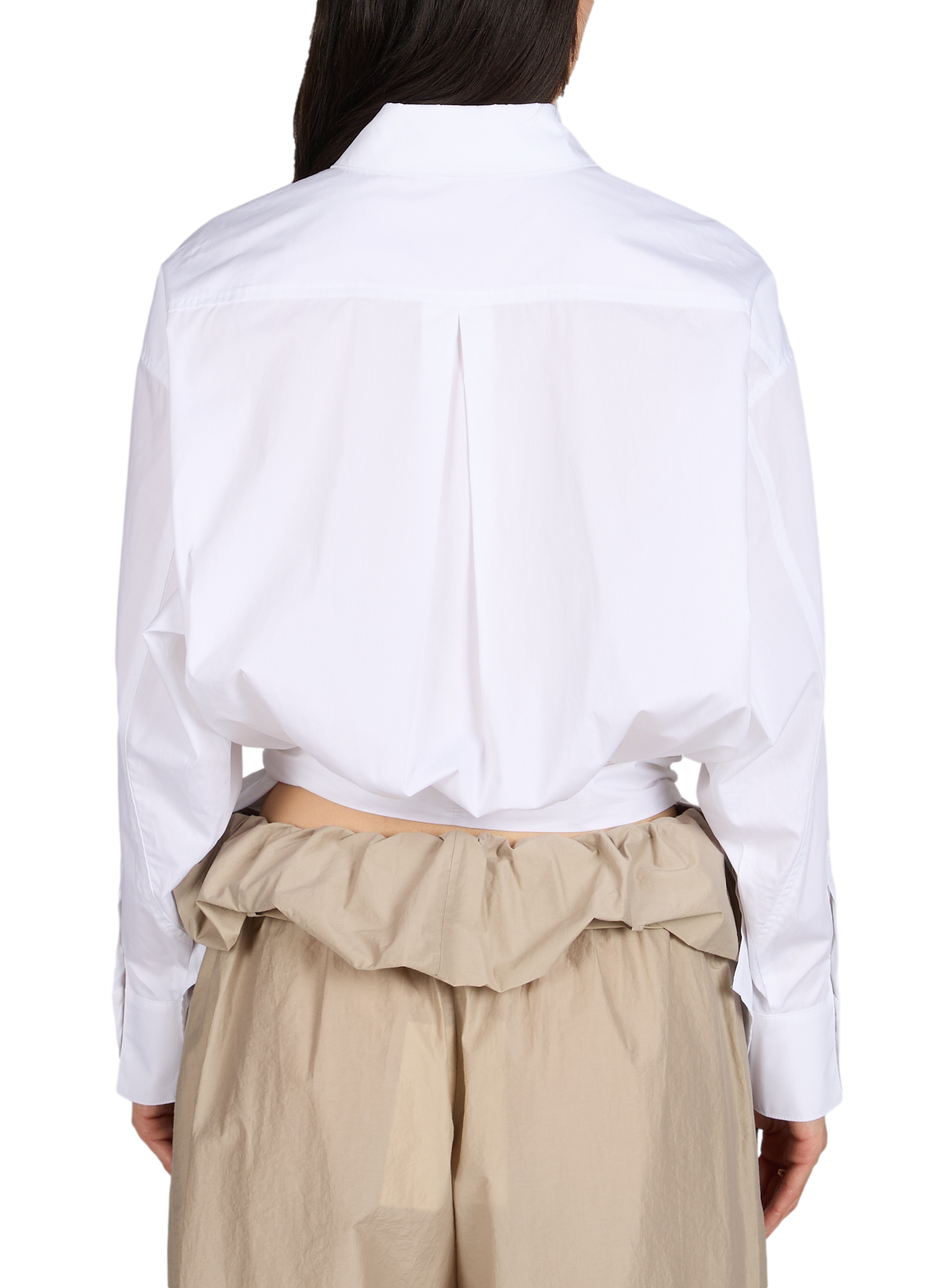 Camicia in cotone tinta unita da annodare TELA Bianco