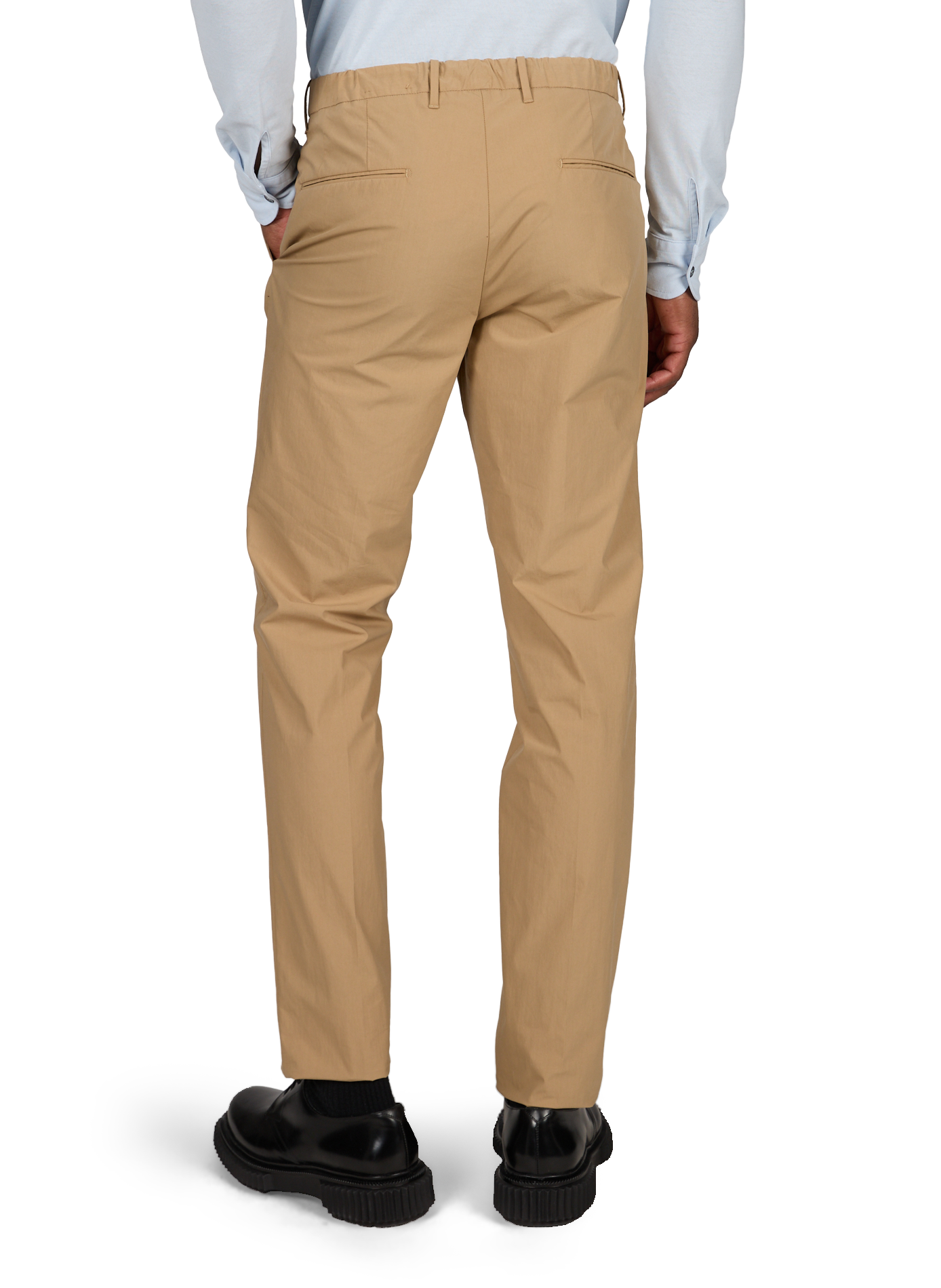 Pantalon uni en coton mélangé SLOWEAR Beige