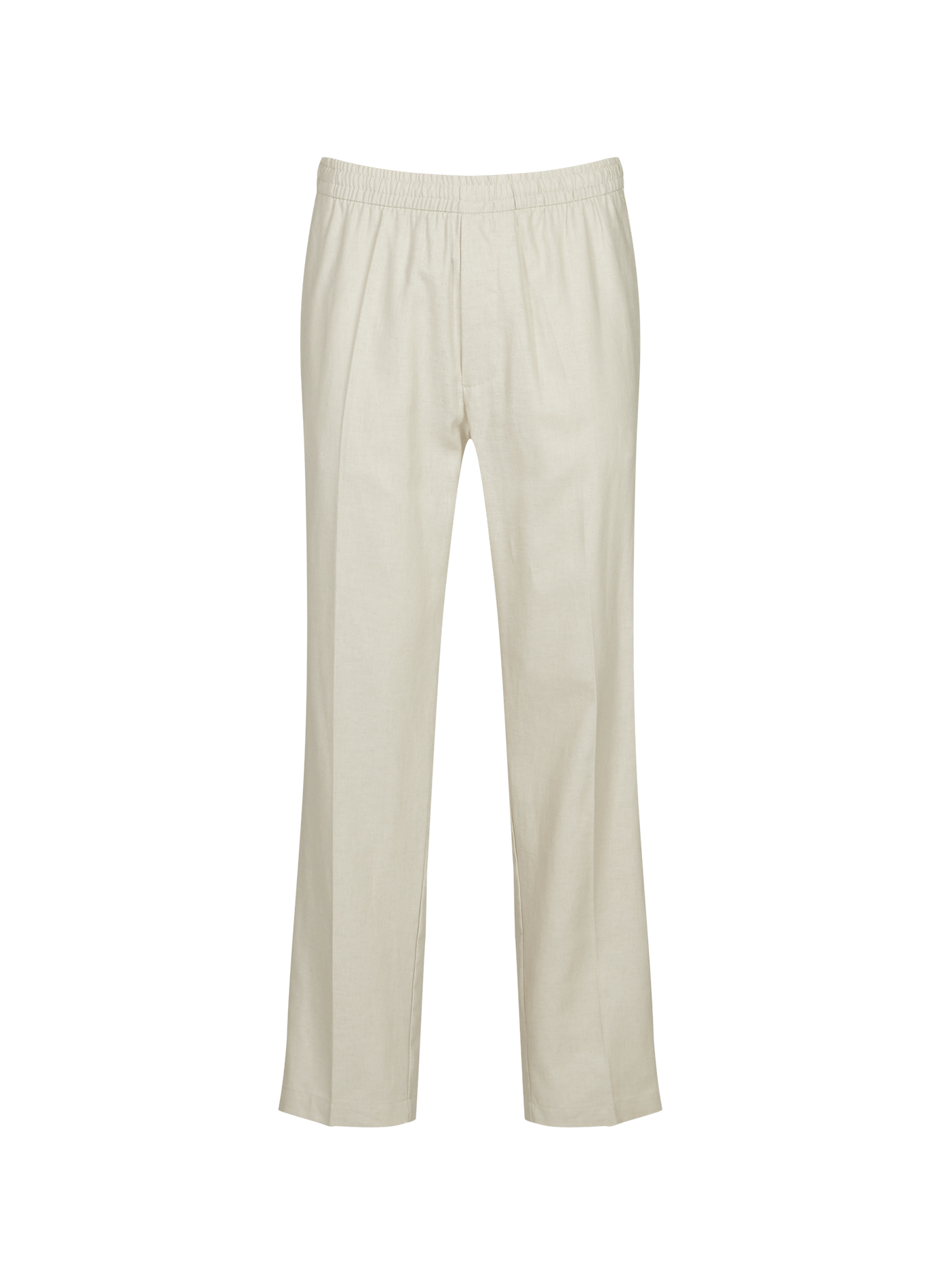 Pantaloni dritti in lino e cotone BCI CALVIN KLEIN Beige