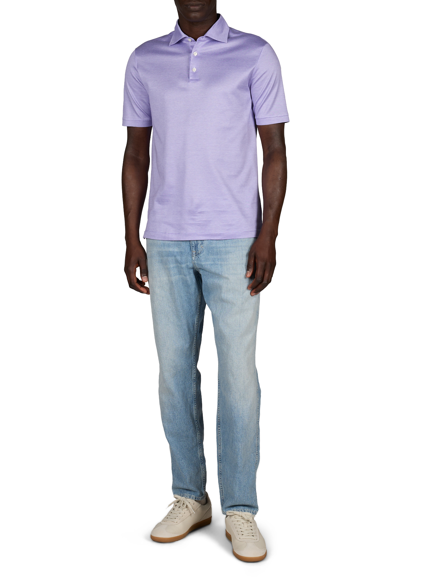 Kurzarm-Poloshirt aus Baumwolle ETON Violett