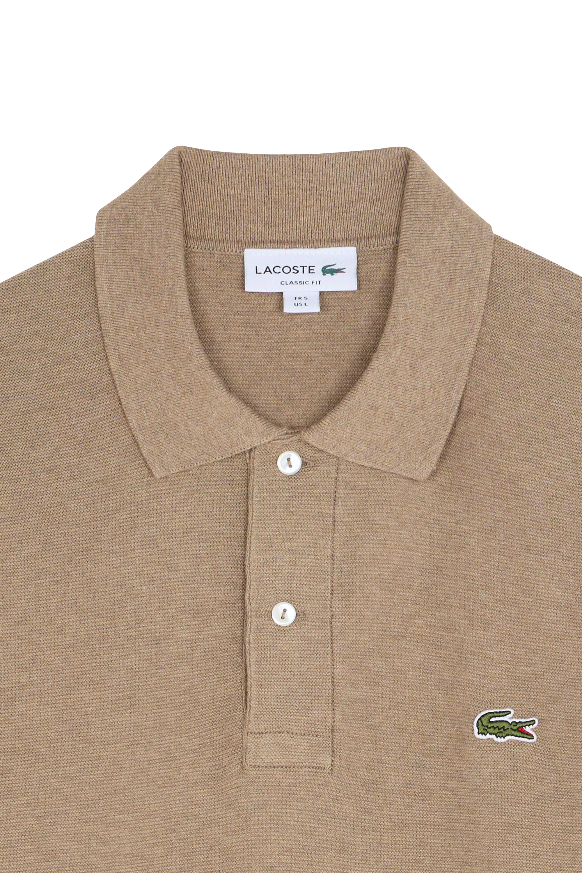 Polo tricot LACOSTE Beige