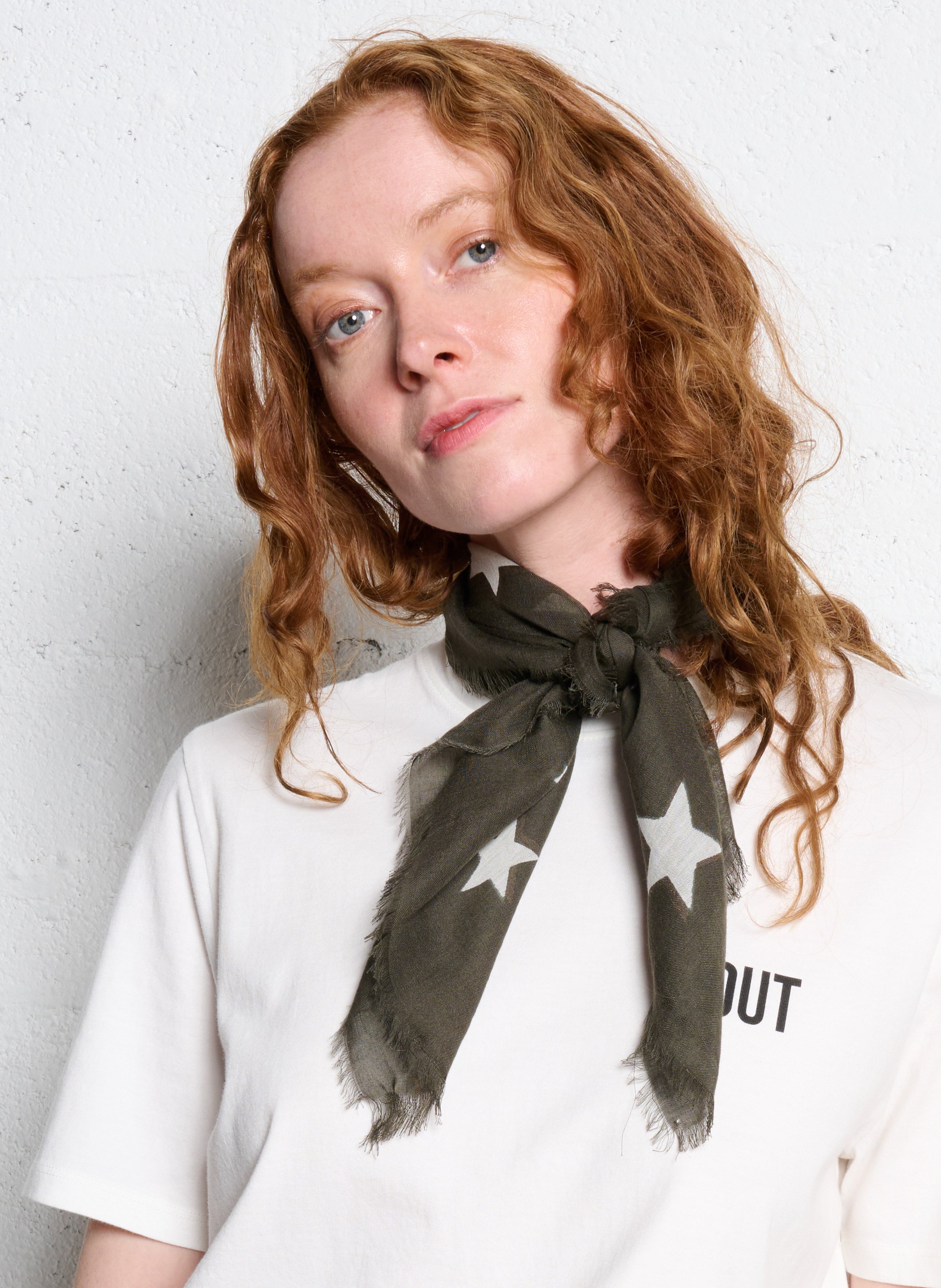 Foulard en coton mélangé IKKS Kaki