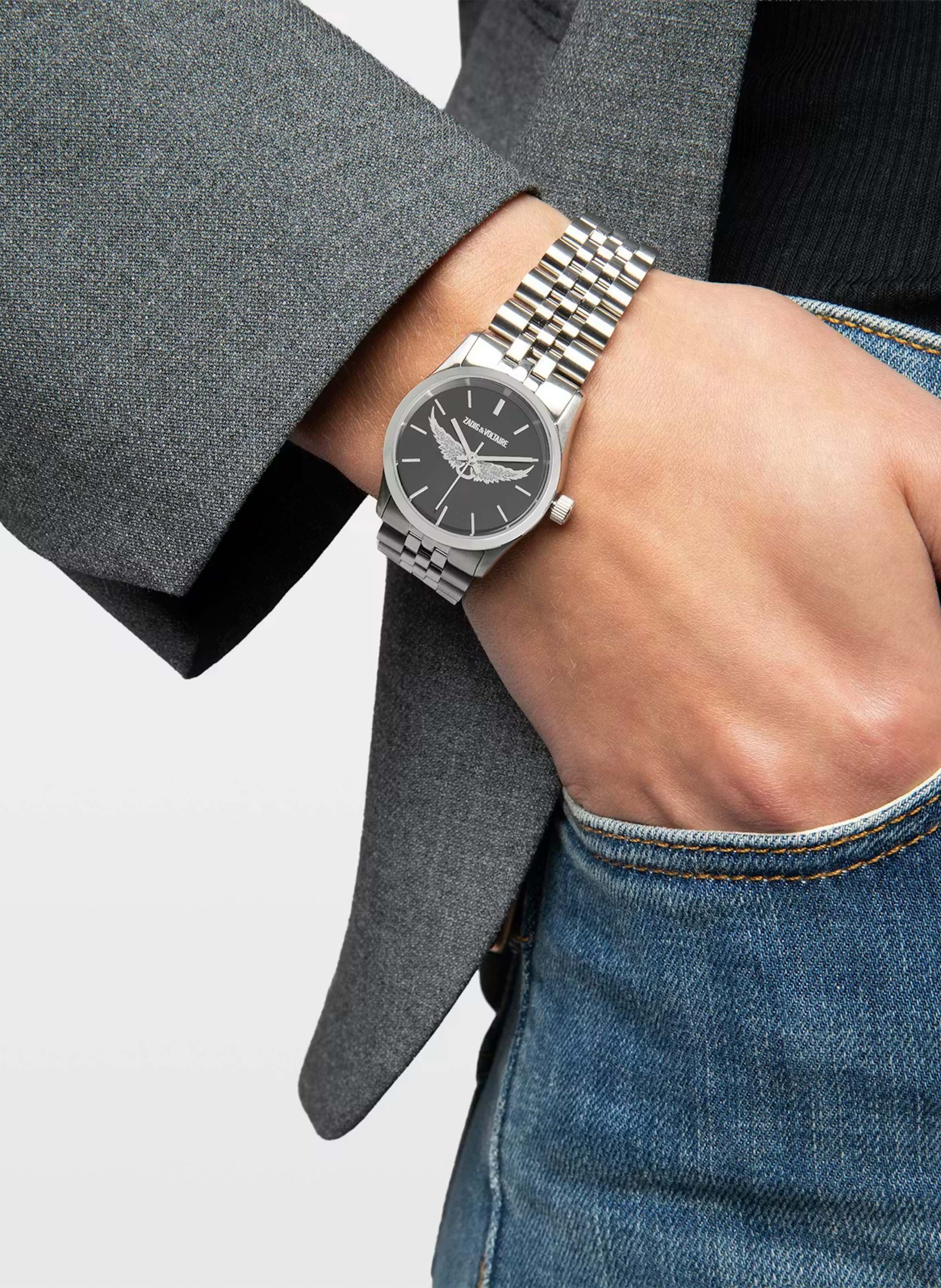 Roestvrijstalen horloge ZADIG&VOLTAIRE Zwart