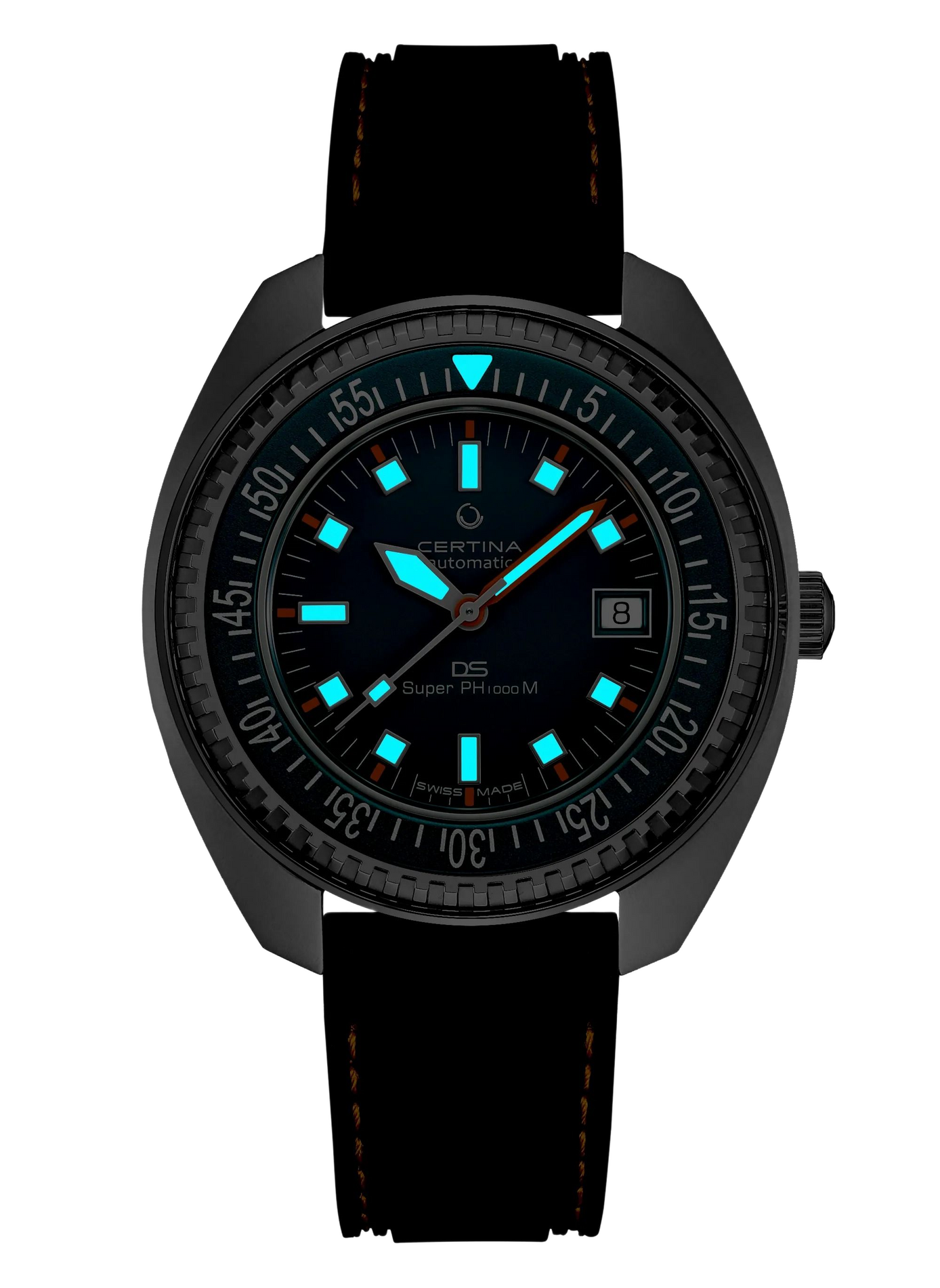 Montre automatique DS SUPER PH1000M en caoutchouc CERTINA Bleu