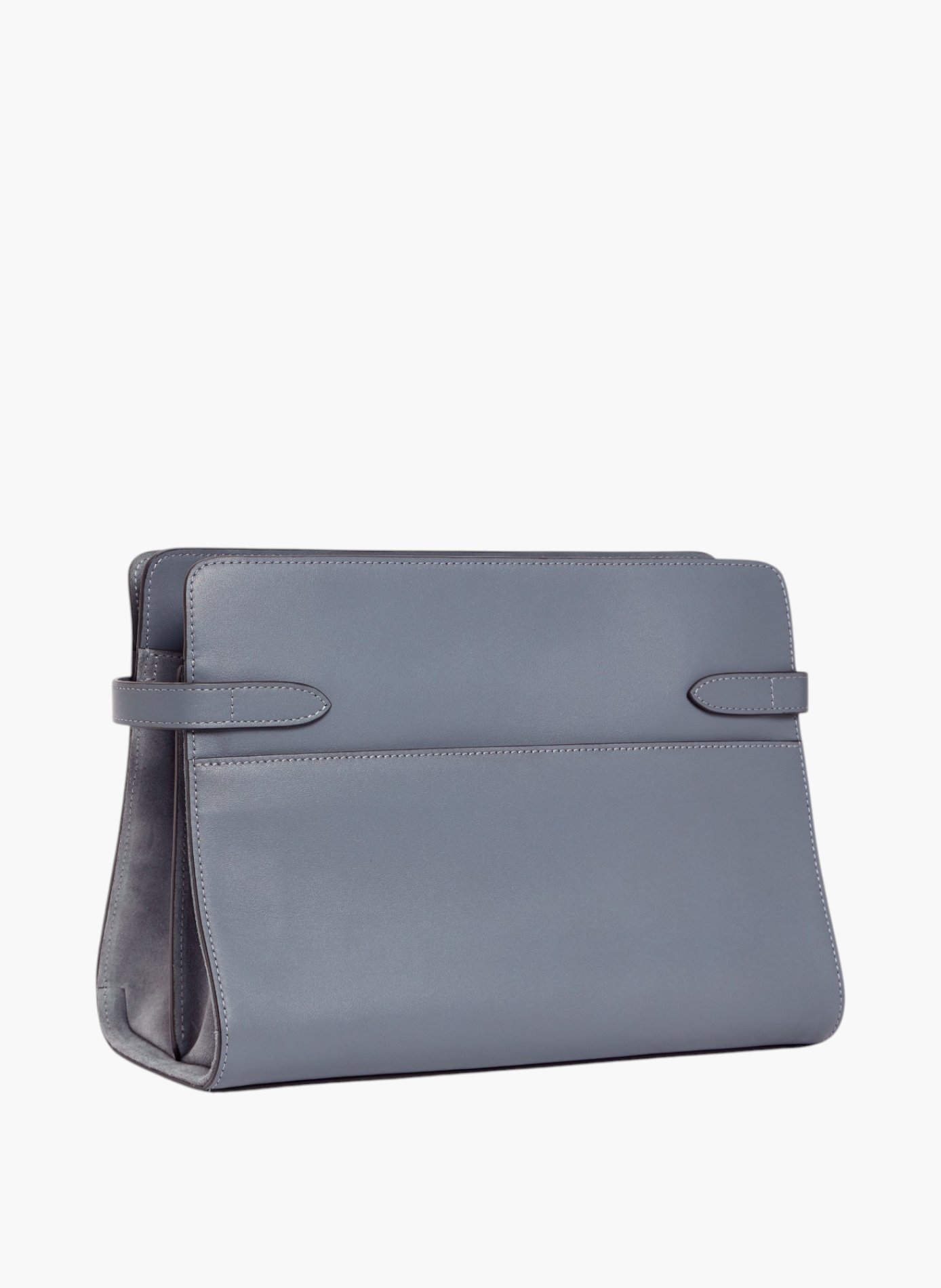 Sac porté épaule grand modèle emie en cuir lisse et nubuck LE TANNEUR Bleu