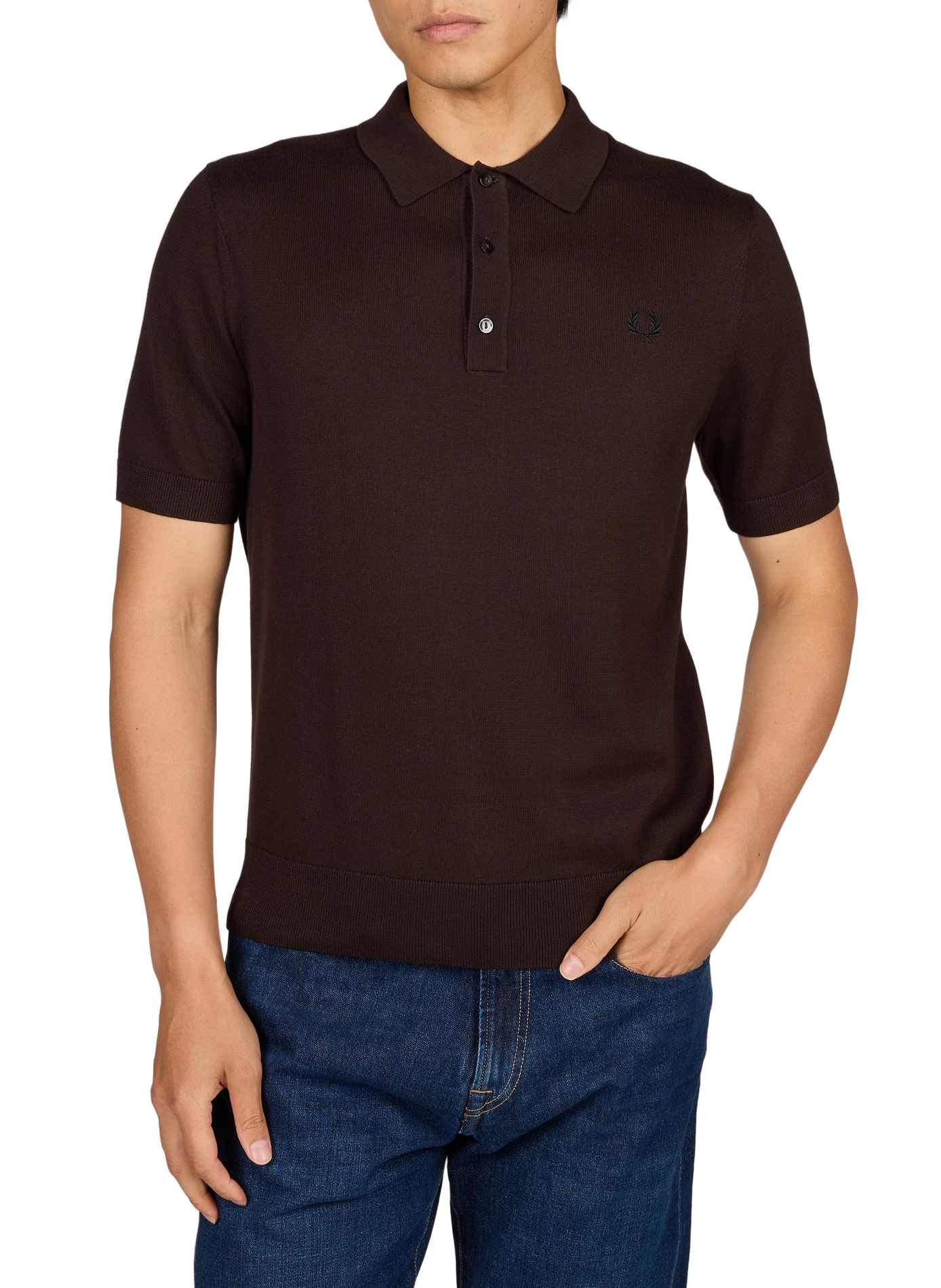 Short sleeve cotton polo shirt FRED PERRY Brown