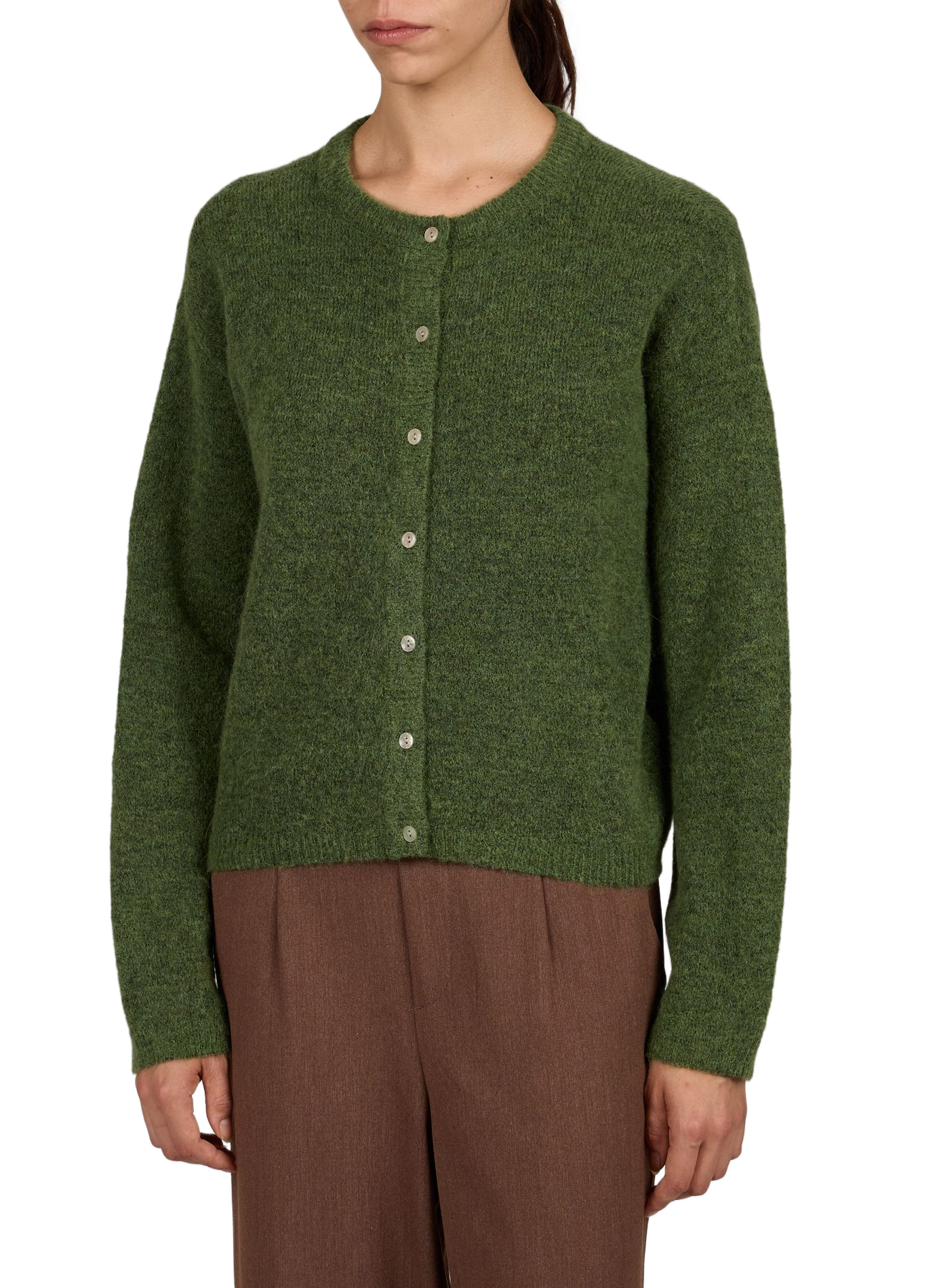 Cardigan aus Wollmischung OBJECT Braun