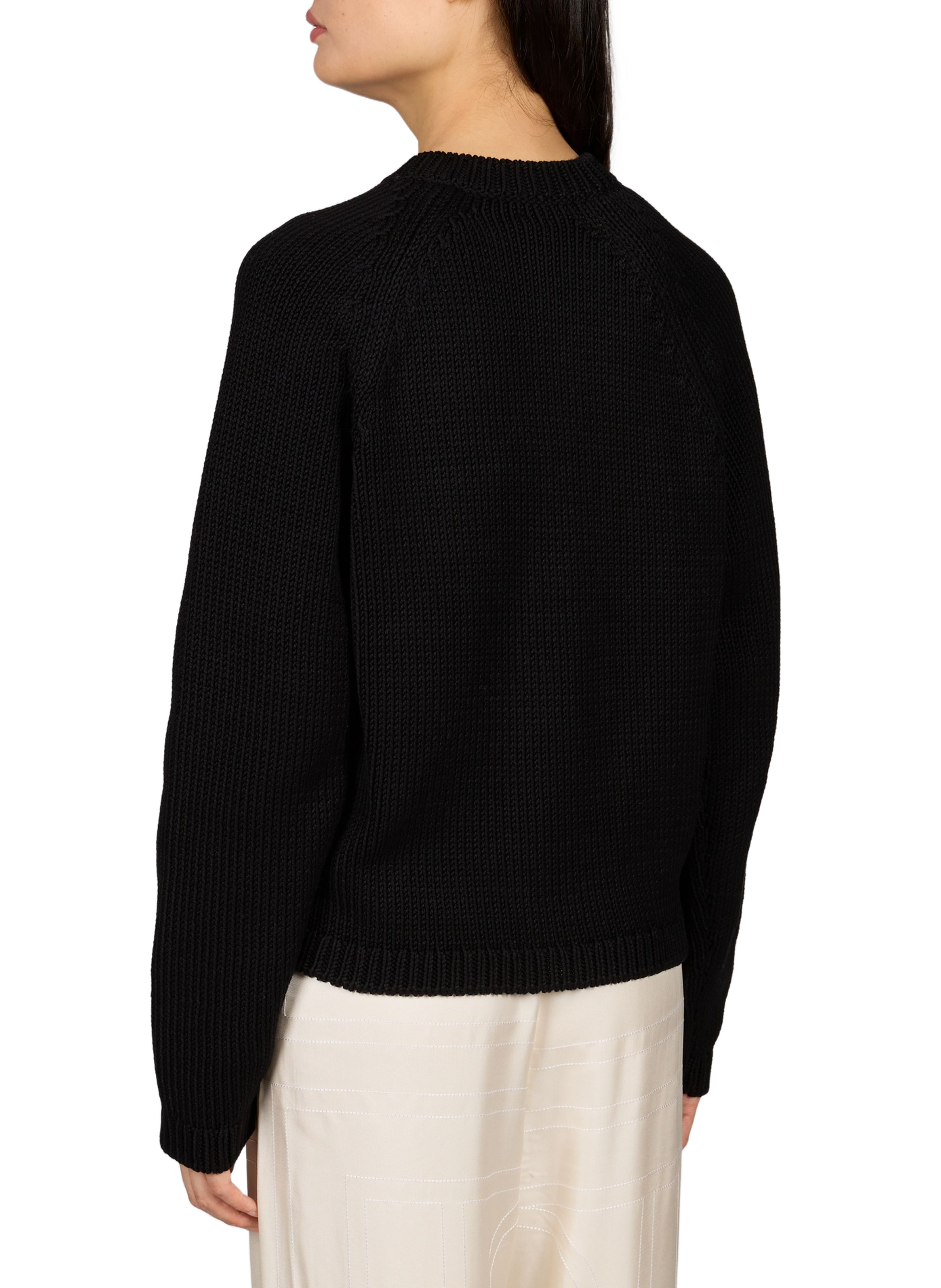 Knit cotton vest with hammered buttons TOTEME Black