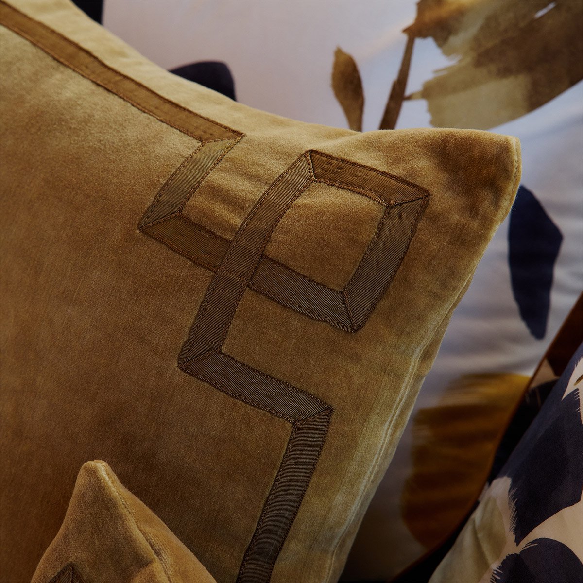 Housse de coussin en velours, calypso DESFORGES Marron