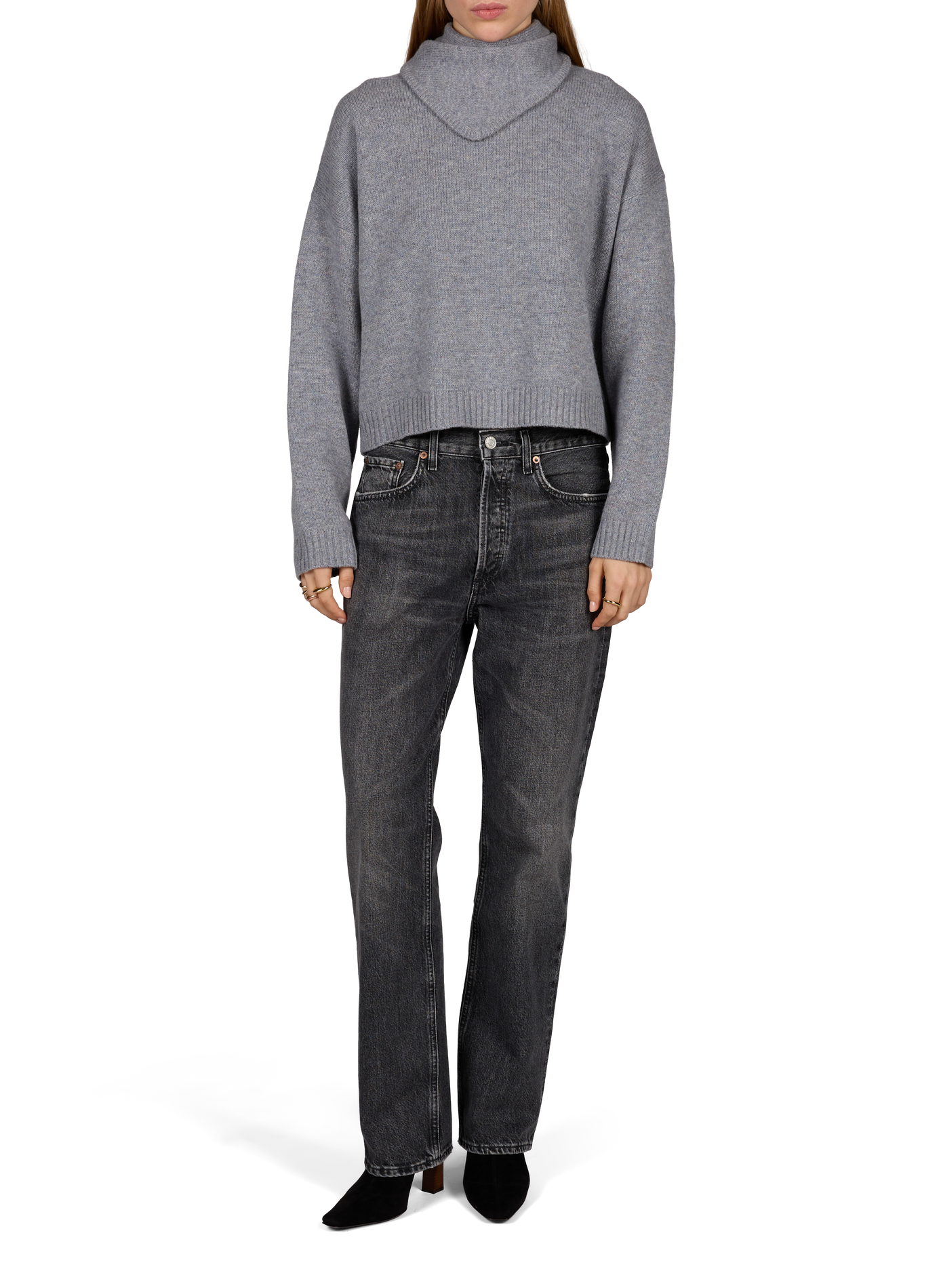 Oversized Mistral wool jumper BERENICE Grey
