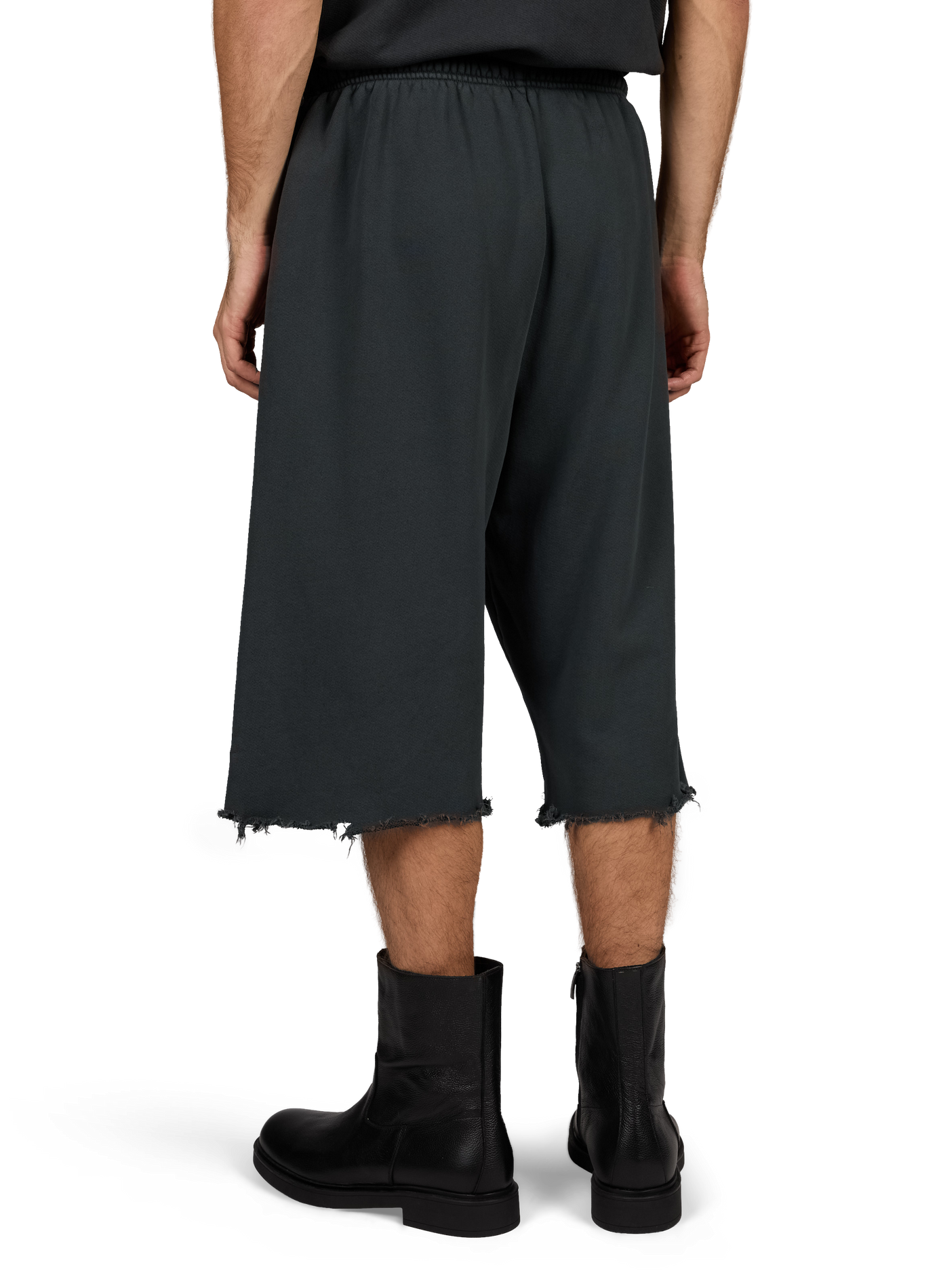 Plain wide-leg cotton Bermuda shorts WILLY CHAVARRIA Grey