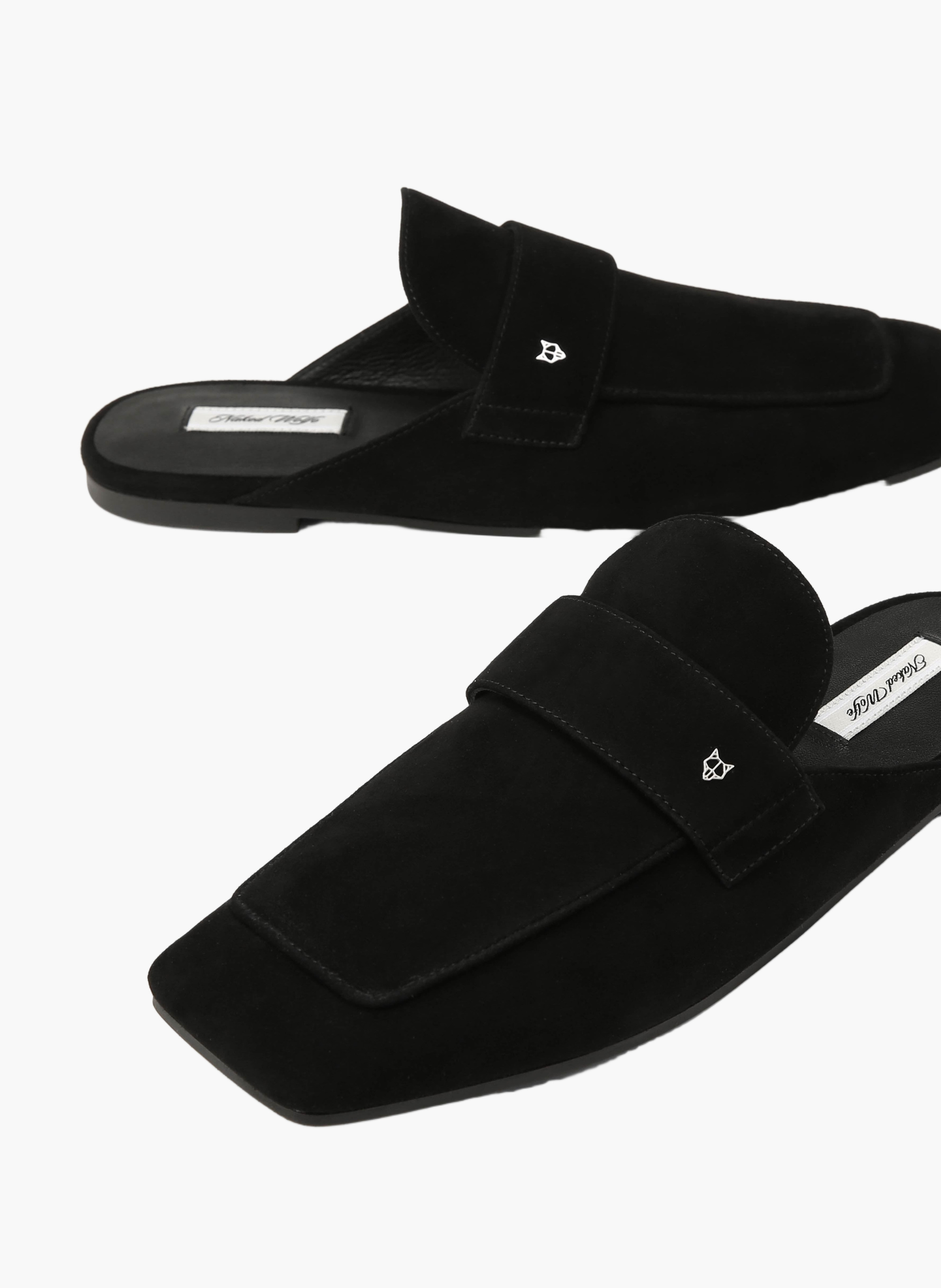Mocassins bridgerton en daim NAKED WOLFE Noir