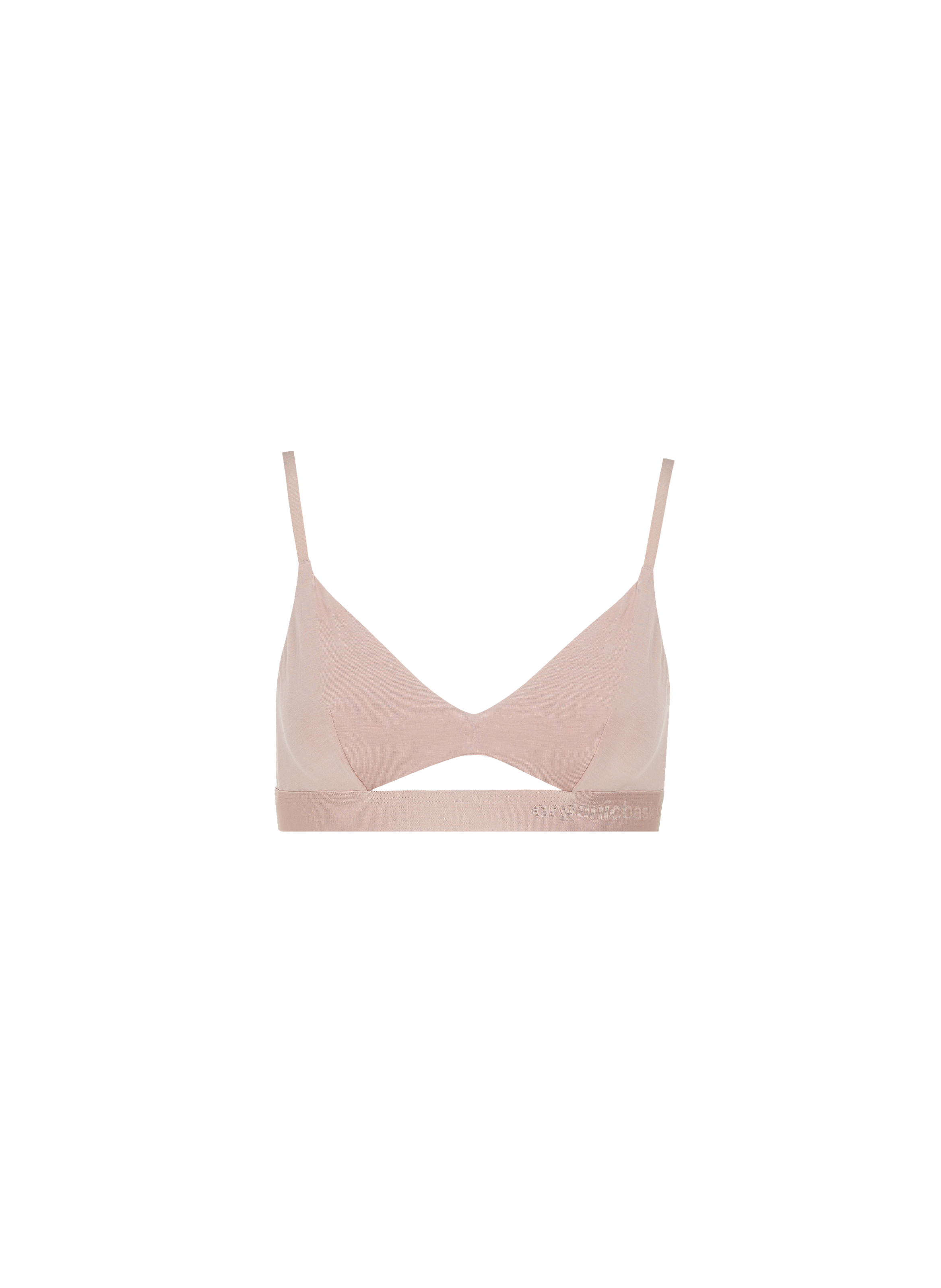 ORGANIC BASICS Lyocell triangle bra top  Pink