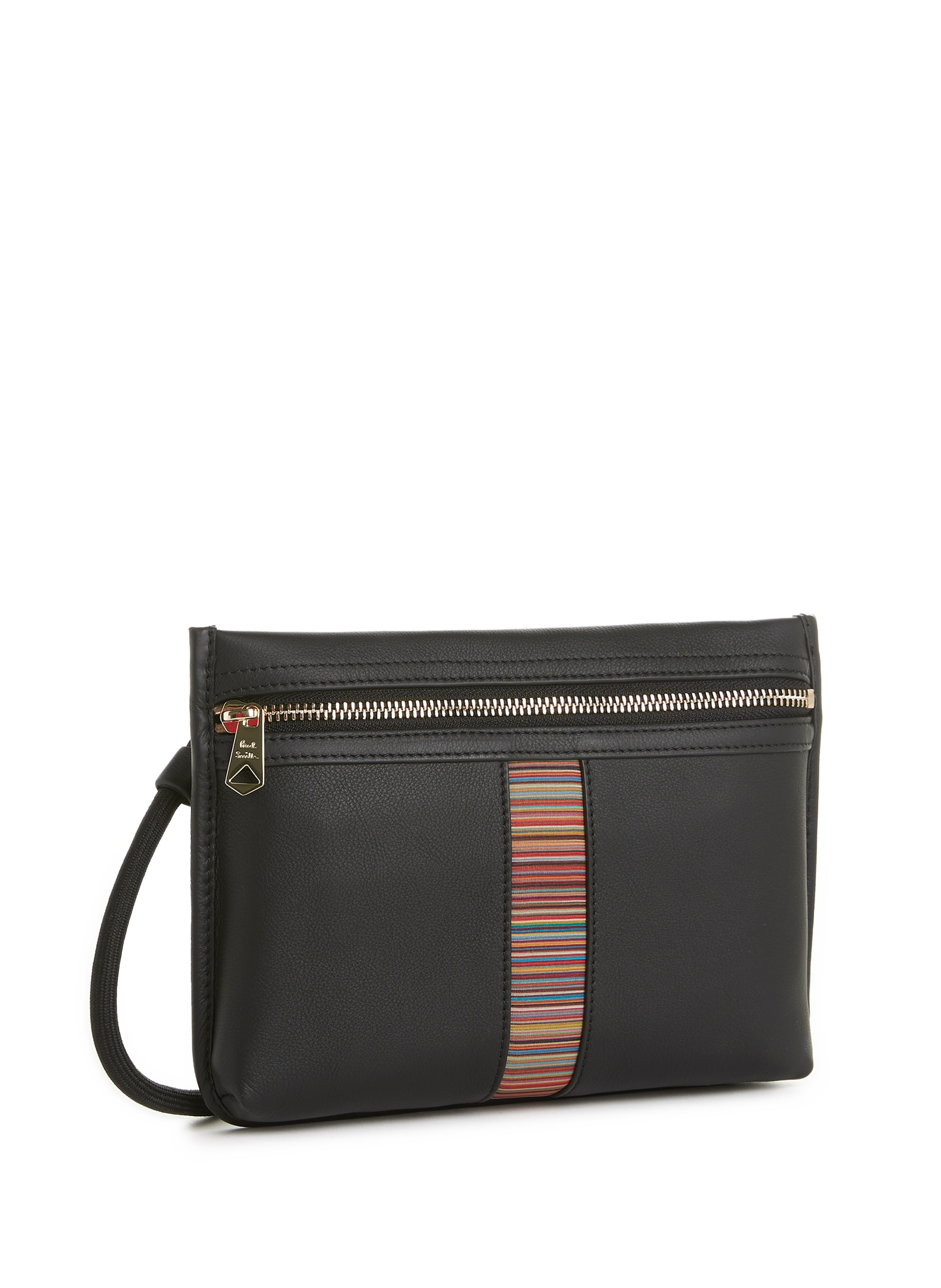 Pochette Artist Stripes en cuir