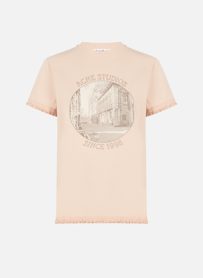 T-shirt col rond en coton ACNE STUDIOS