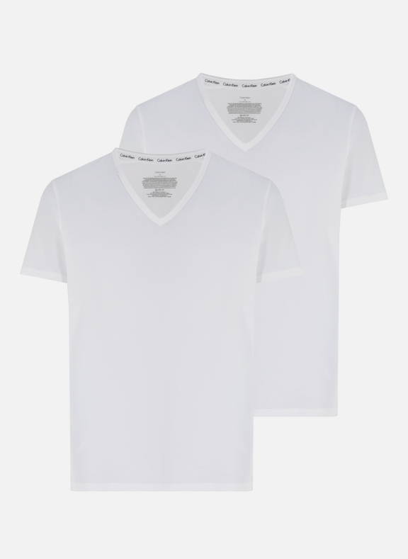 CALVIN KLEIN Lot de 2 t-shirt en coton Blanc