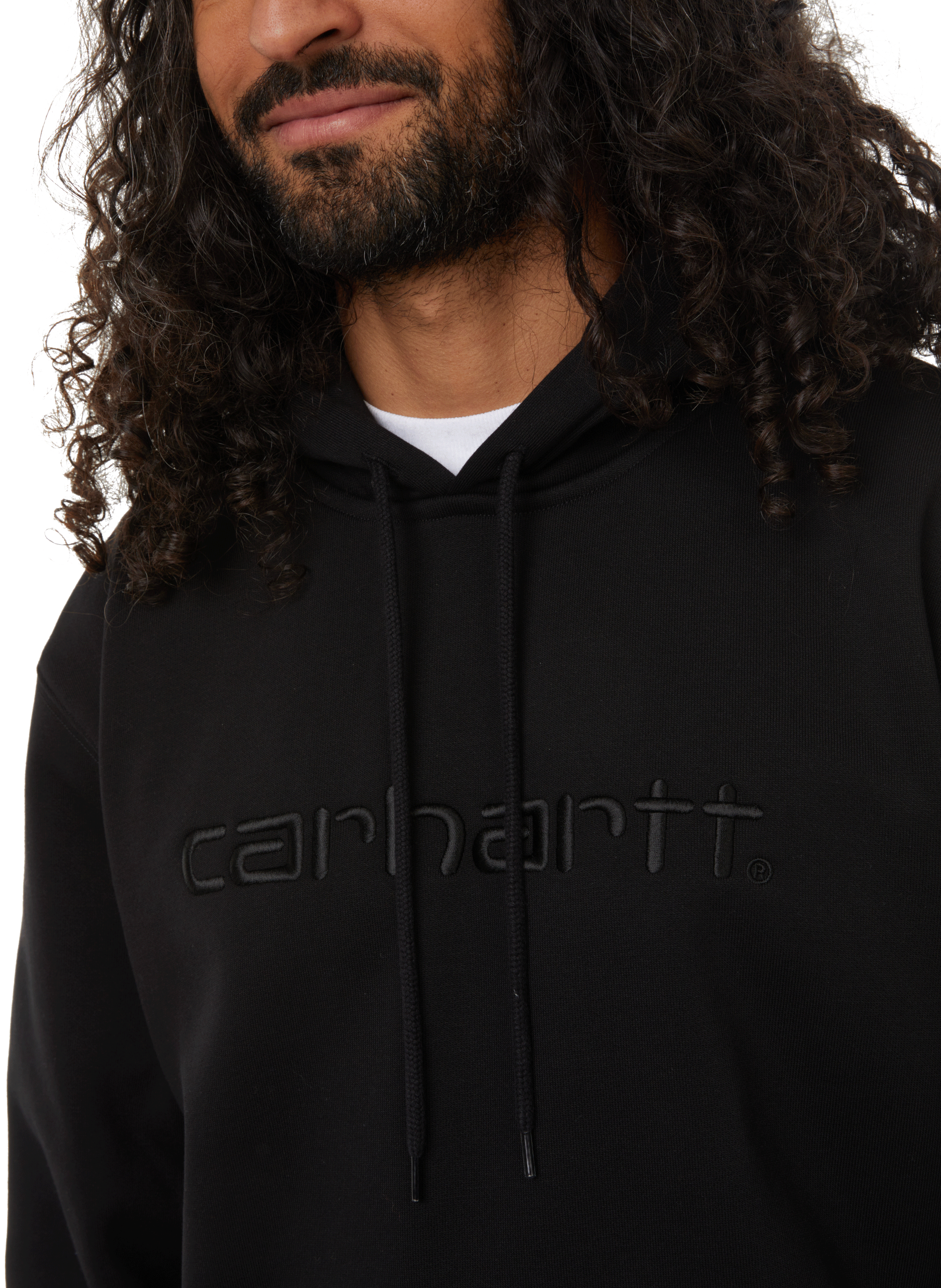 Cotton logo hoodie CARHARTT WIP Black