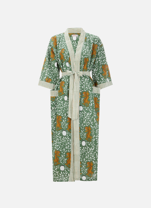 CURIOSITY LAB Kimono long imprimé en coton Multicolore