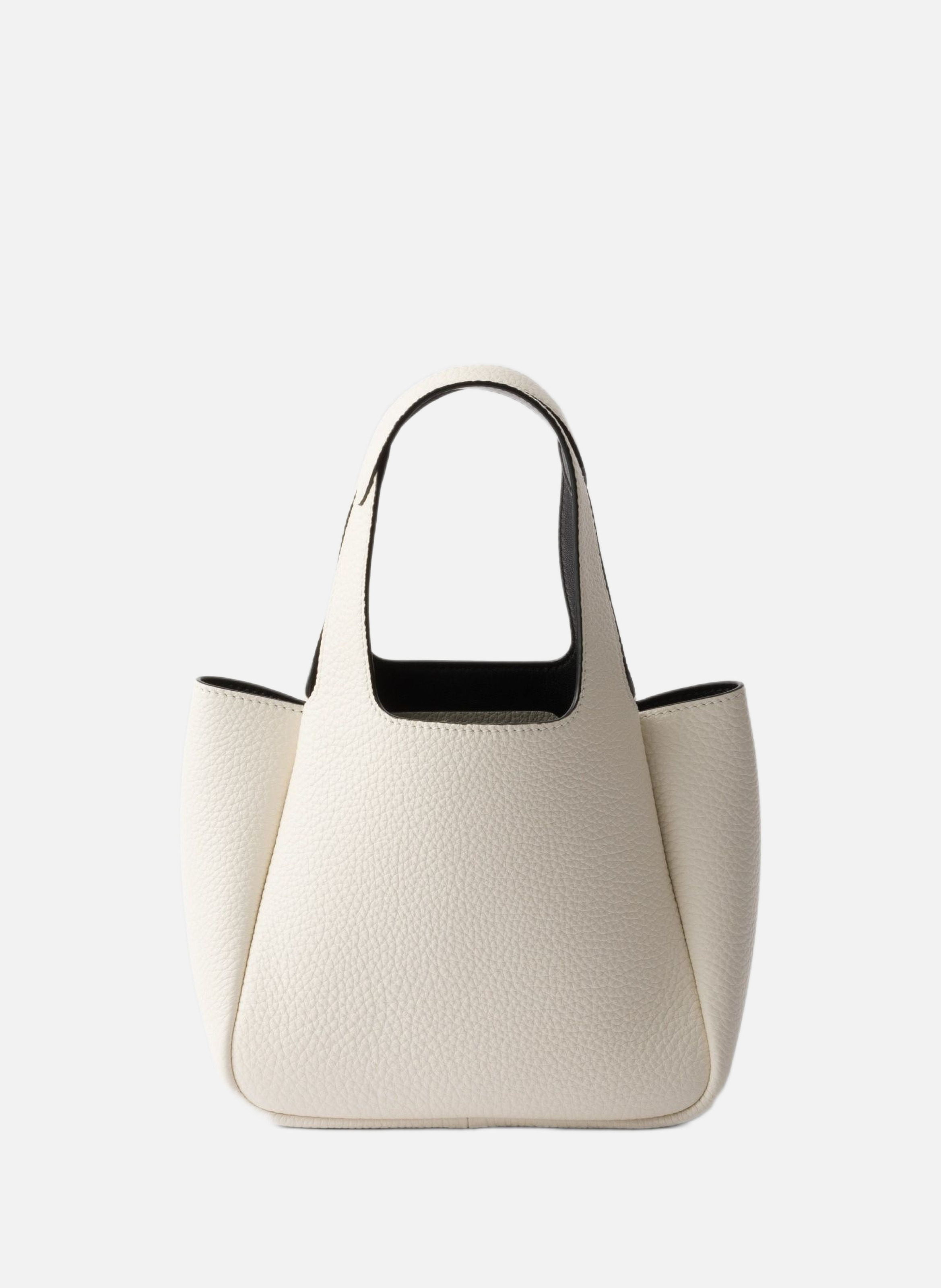 Mini sac à main en cuir PRADA Blanc