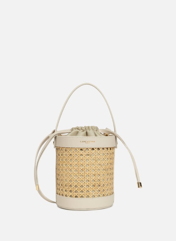Sac seau - cannage rotin Beige by LANCASTER LANCASTER Sac seau - cannage rotin Beige