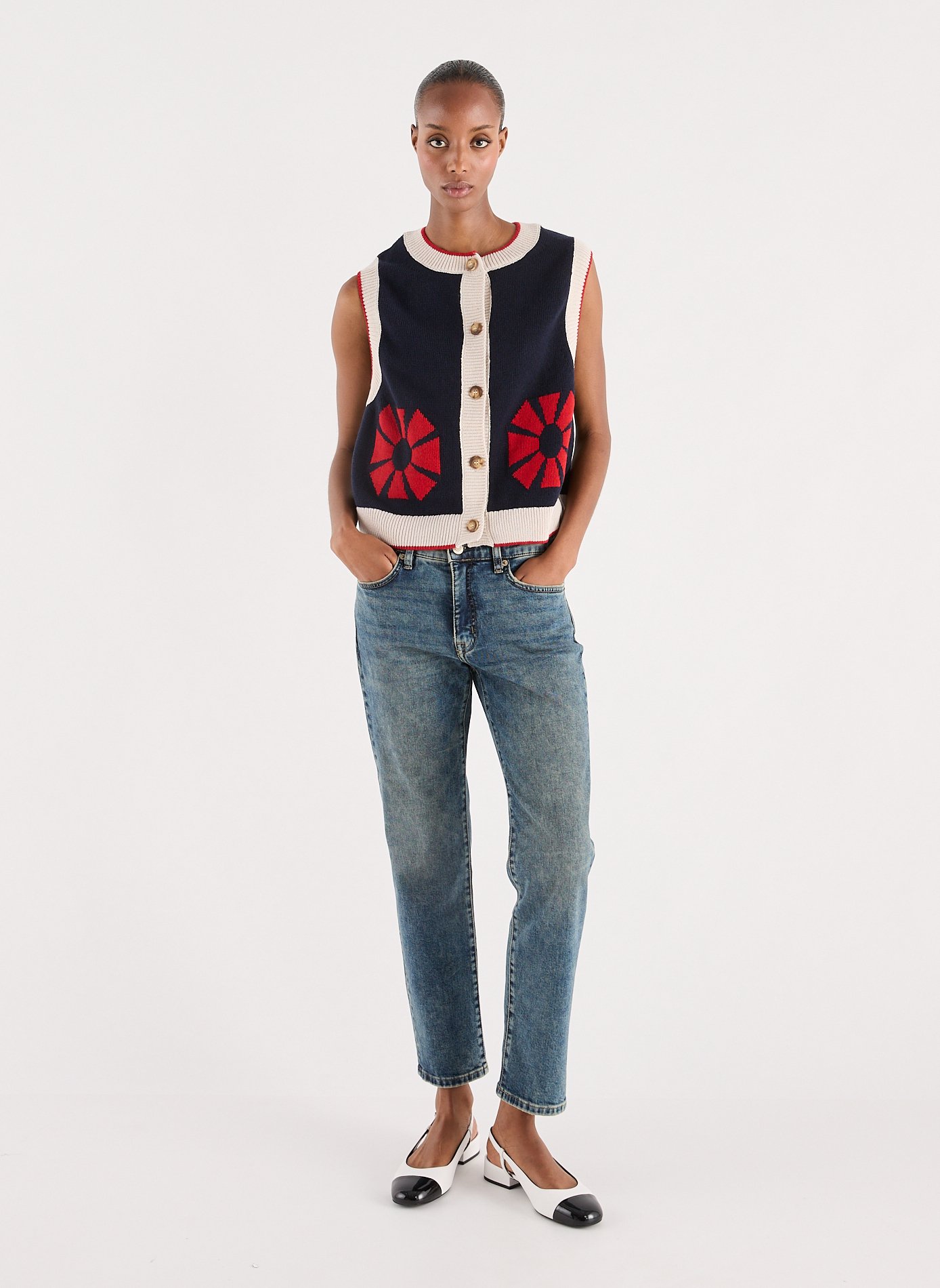 Gilet sans manche en maille BOBO CHOSES Bleu