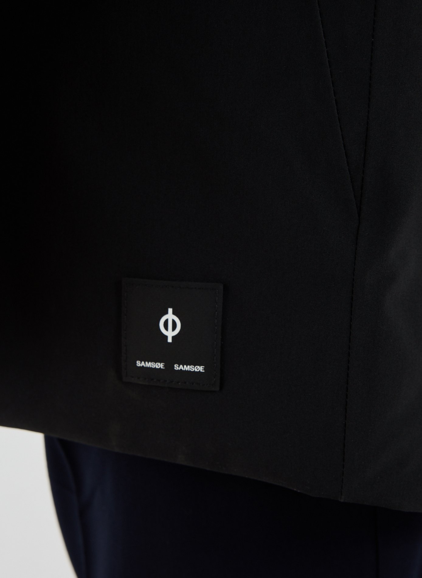 Parka droite à capuche SAMSOE SAMSOE Noir