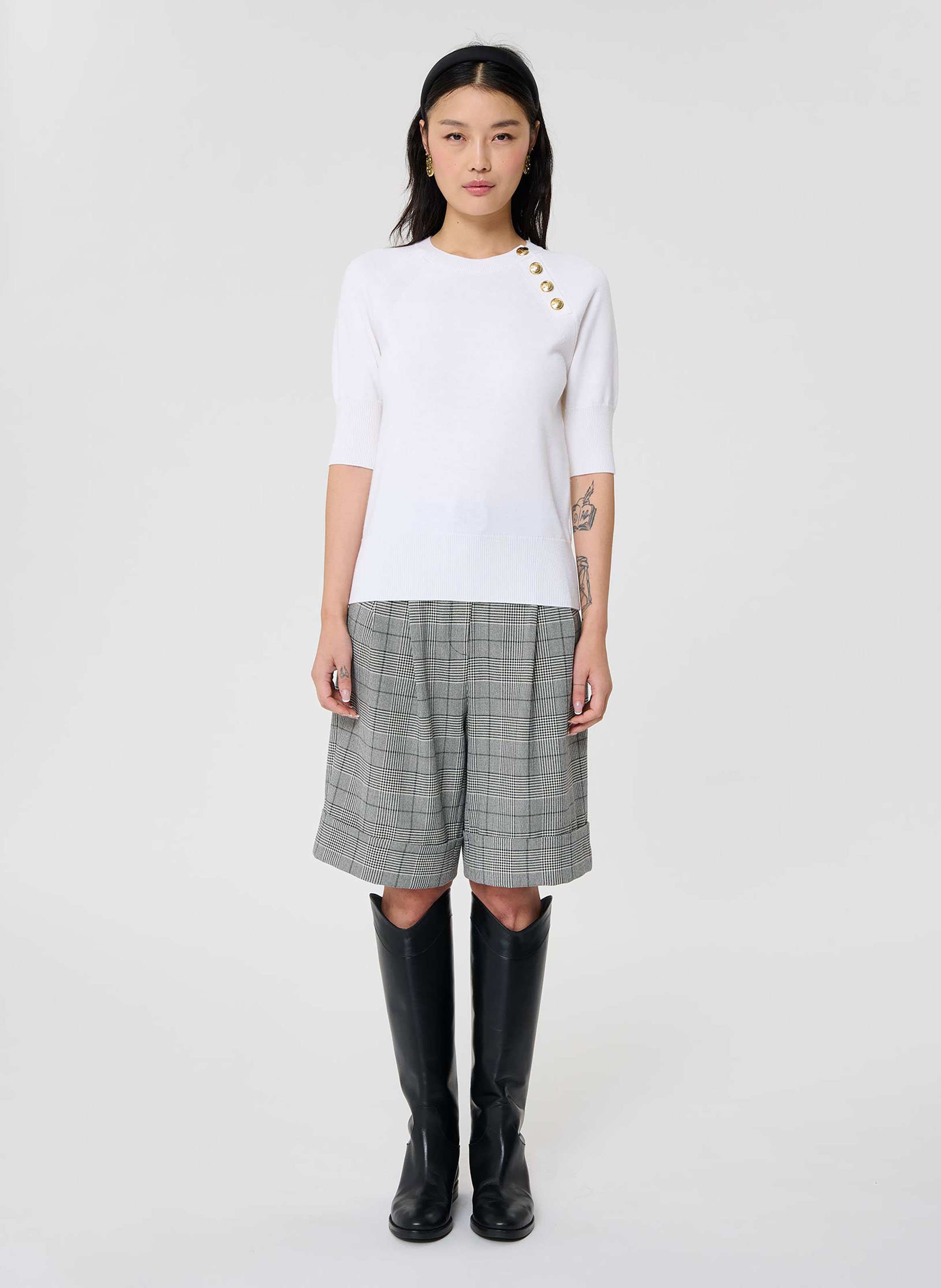 Pull pastelle TARA JARMON Blanc