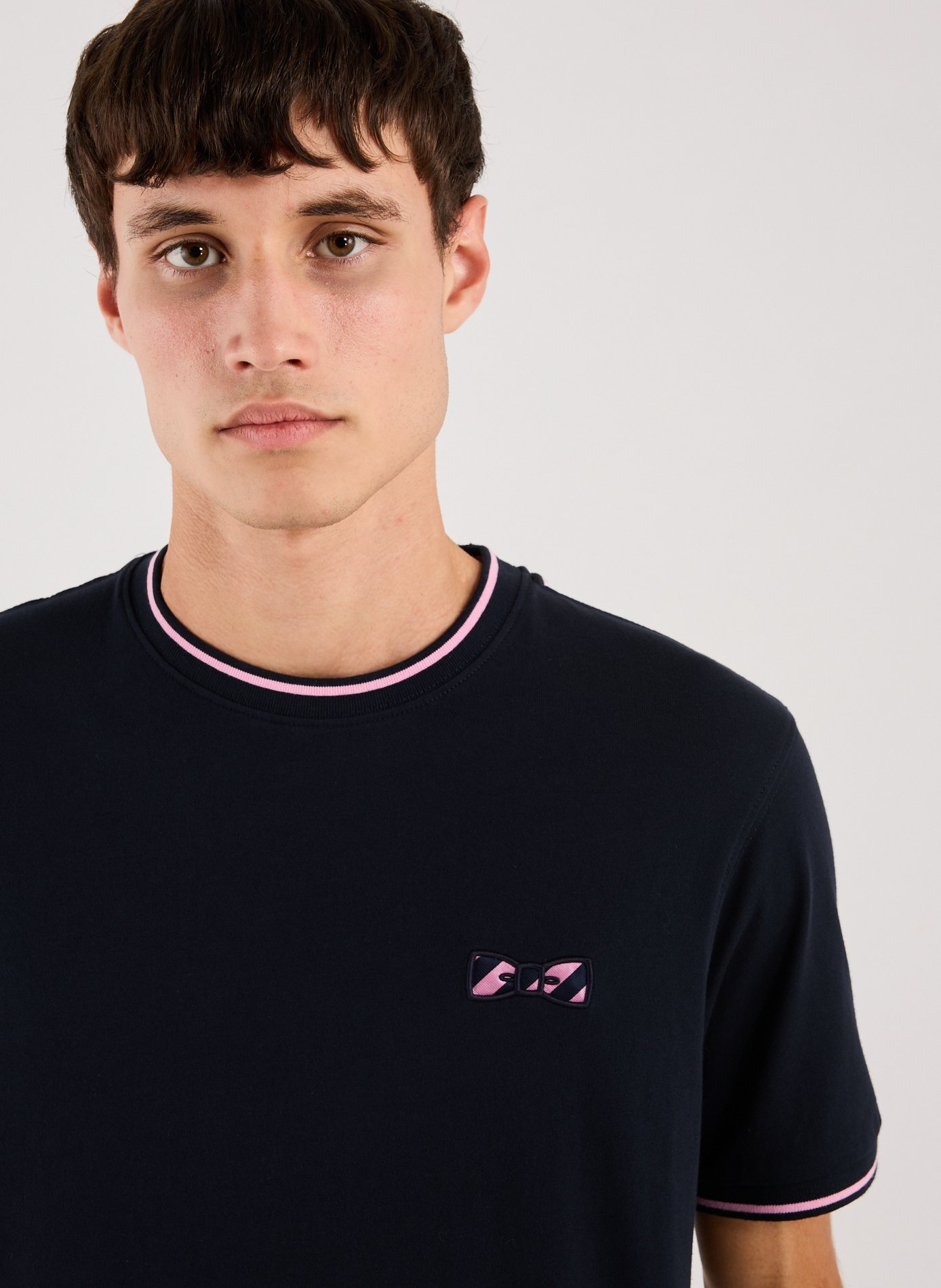 Embroidered cotton T-shirt EDEN PARK Blue