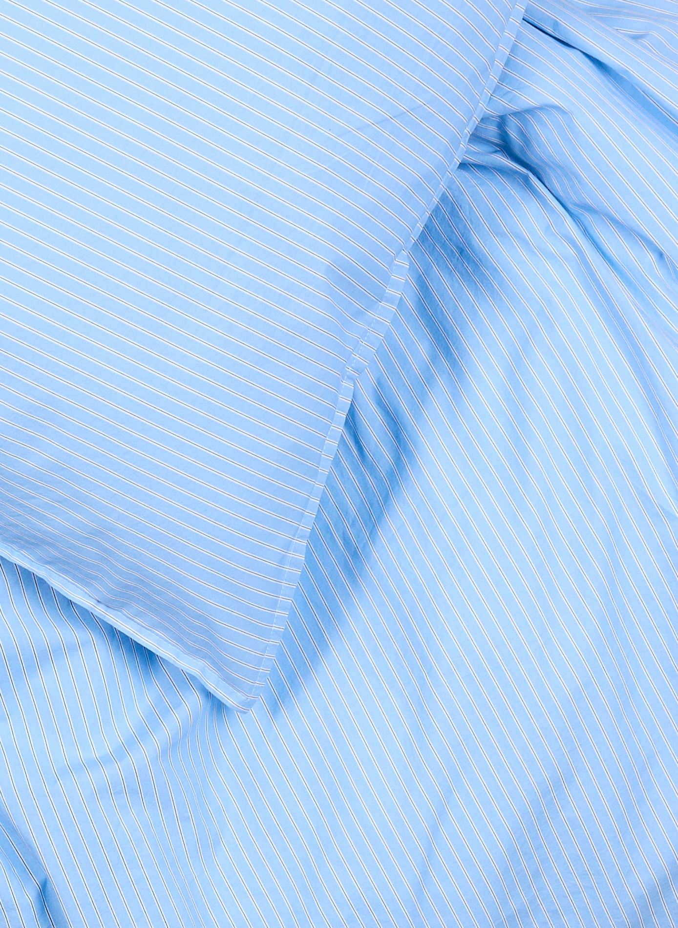 Housse de couette en percale lavée AU PRINTEMPS PARIS Bleu