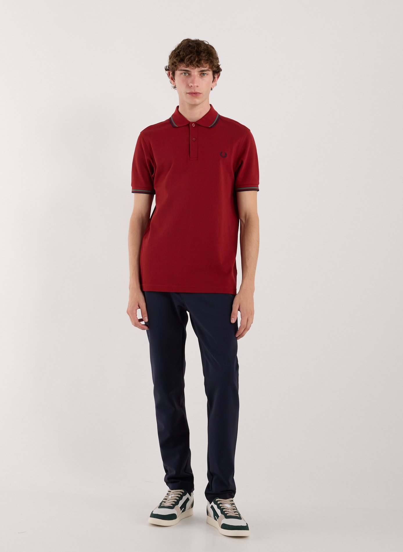 Polo en coton piqué FRED PERRY Rouge
