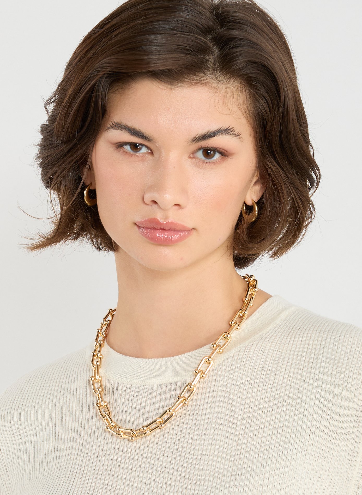 Collier en maille épais  AU PRINTEMPS PARIS Doré