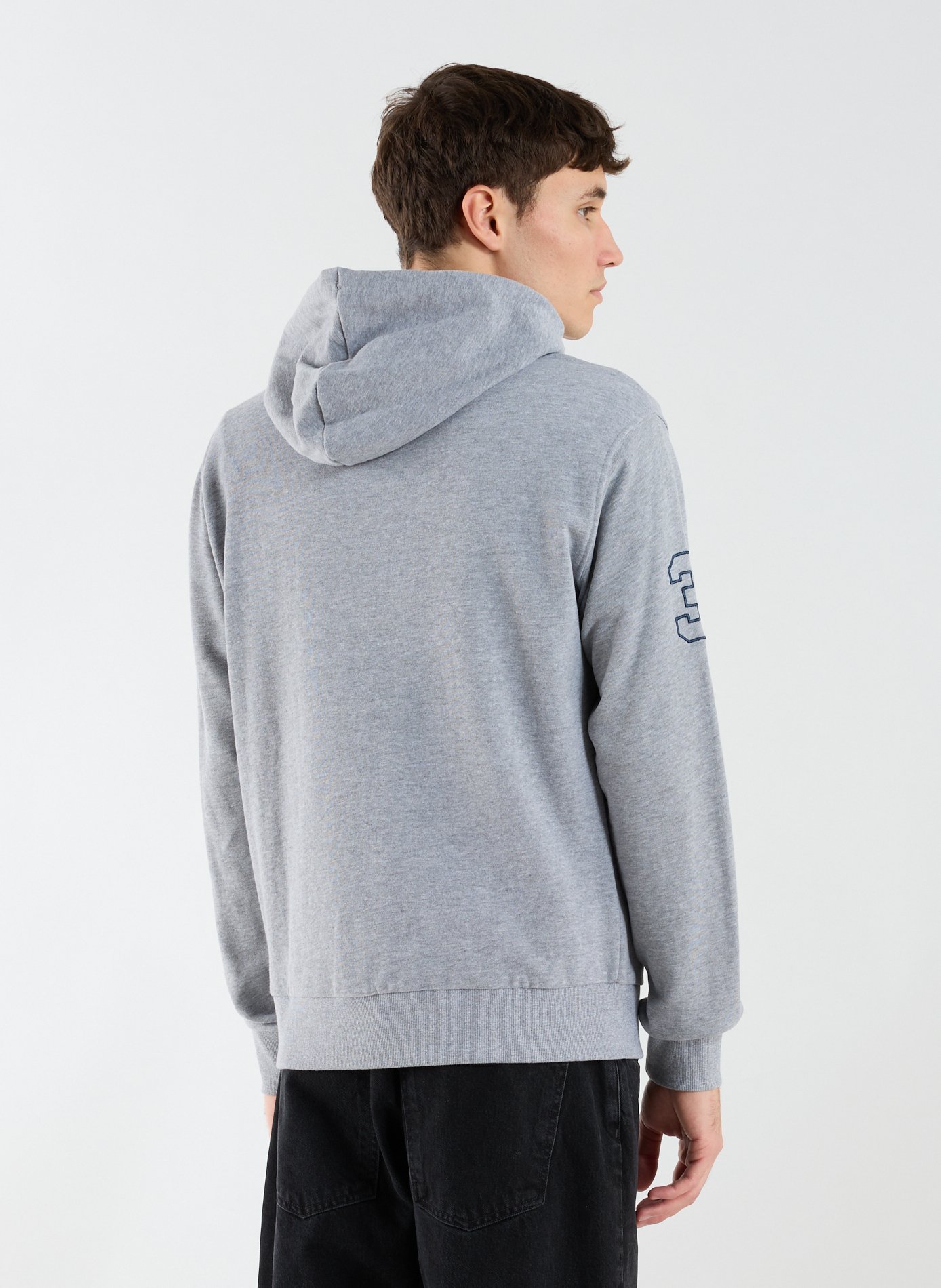 Hoodie à glissère en coton LA MARTINA Gris