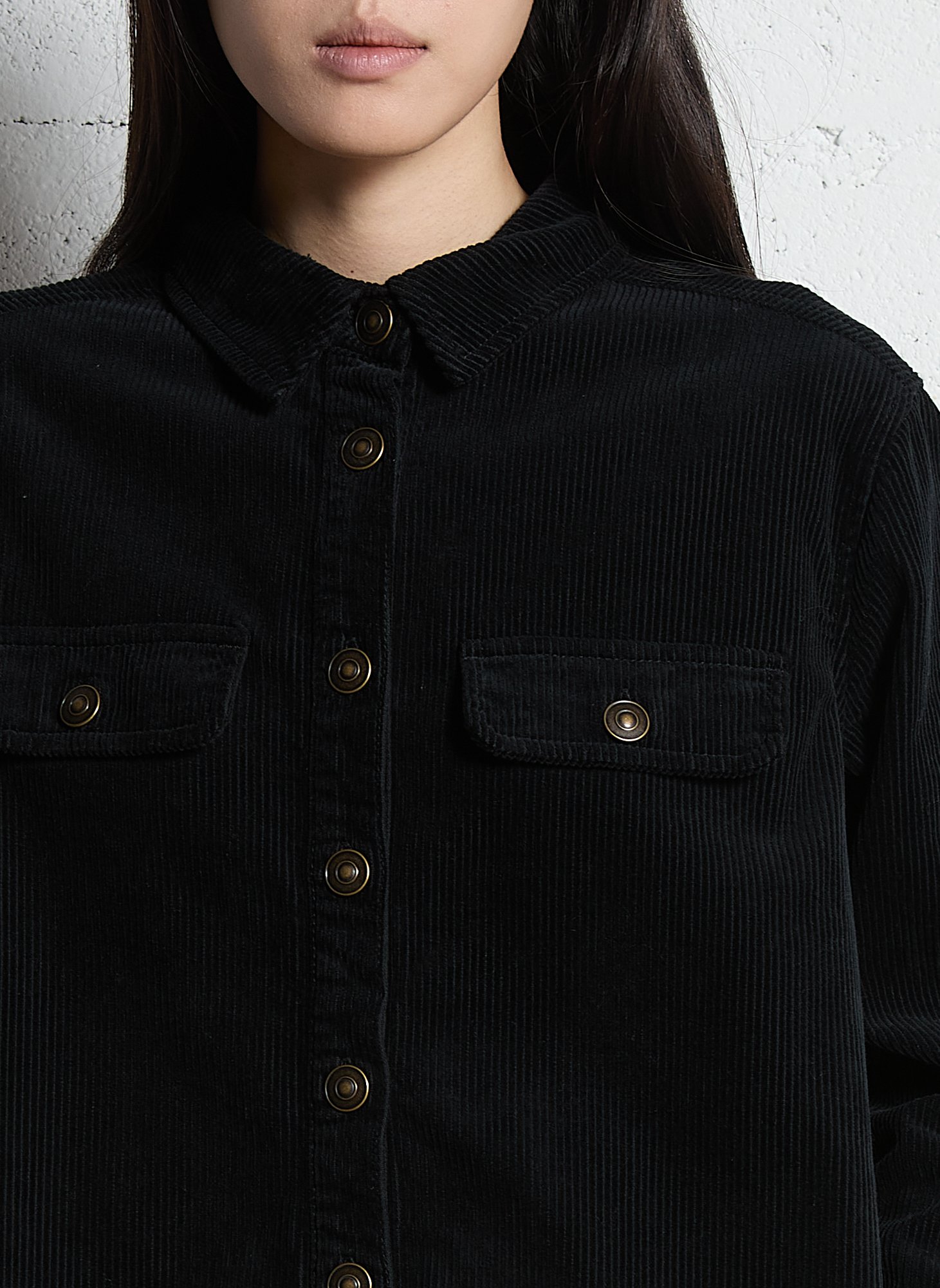 Robe courte col classique en coton cendra MAISON 123 Noir