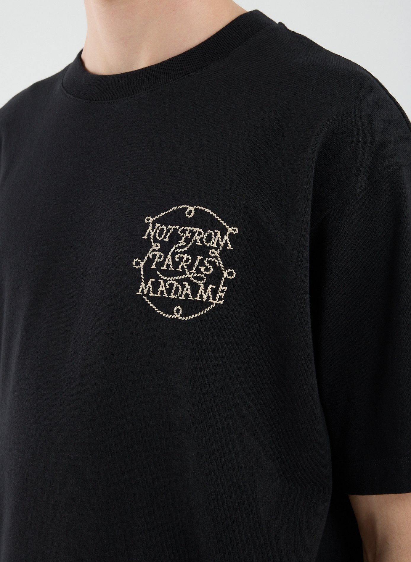 Le t-shirt Slogan Tresses DROLE DE MONSIEUR Noir