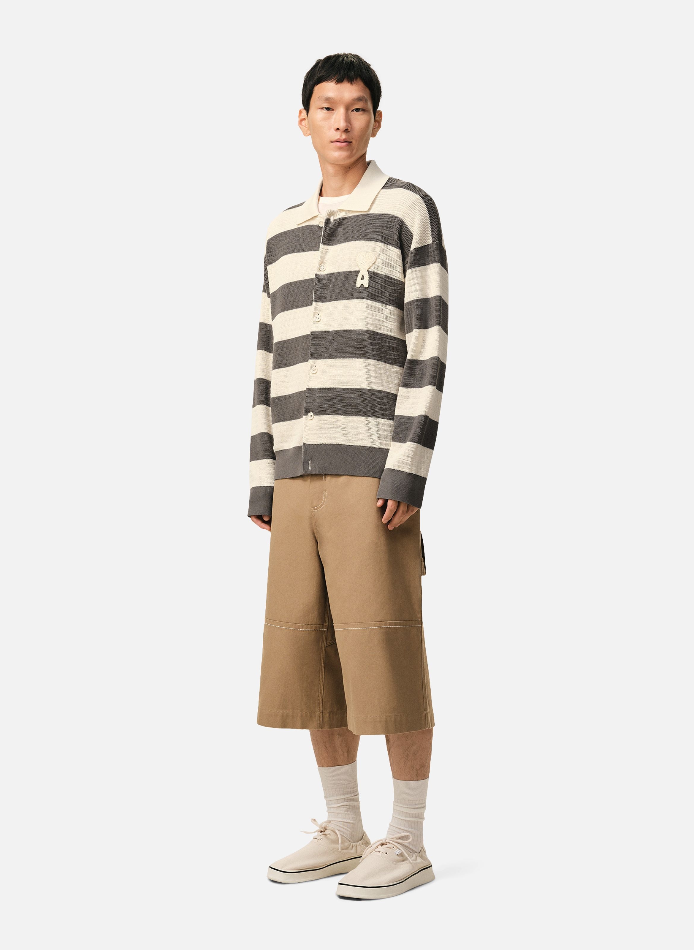 Cardigan et ami de coeur en coton AMI PARIS Multicolore