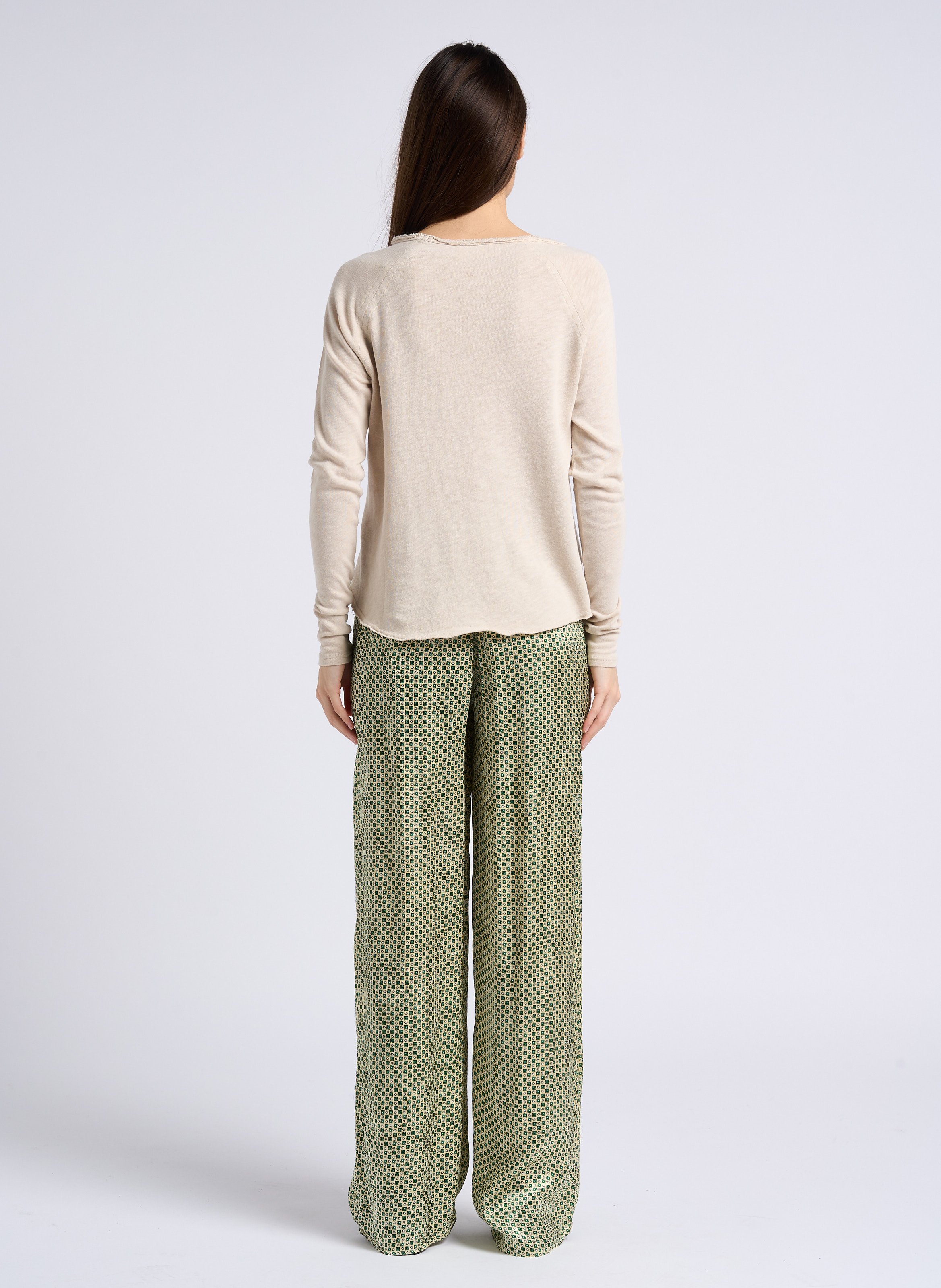 Tee-shirt à col bateau en coton sonoma AMERICAN VINTAGE Beige