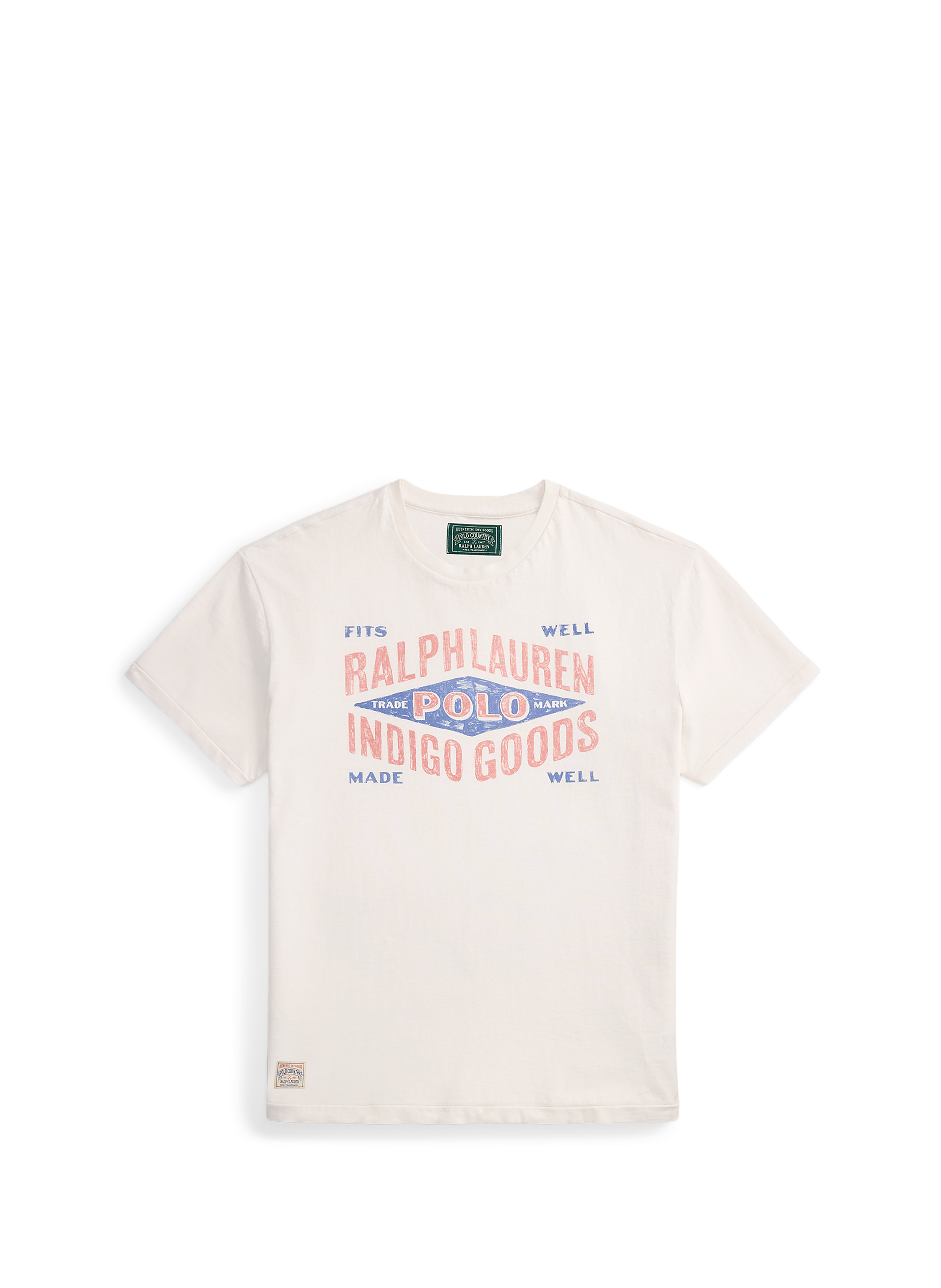 T-shirt droit imprimé en coton POLO RALPH LAUREN White