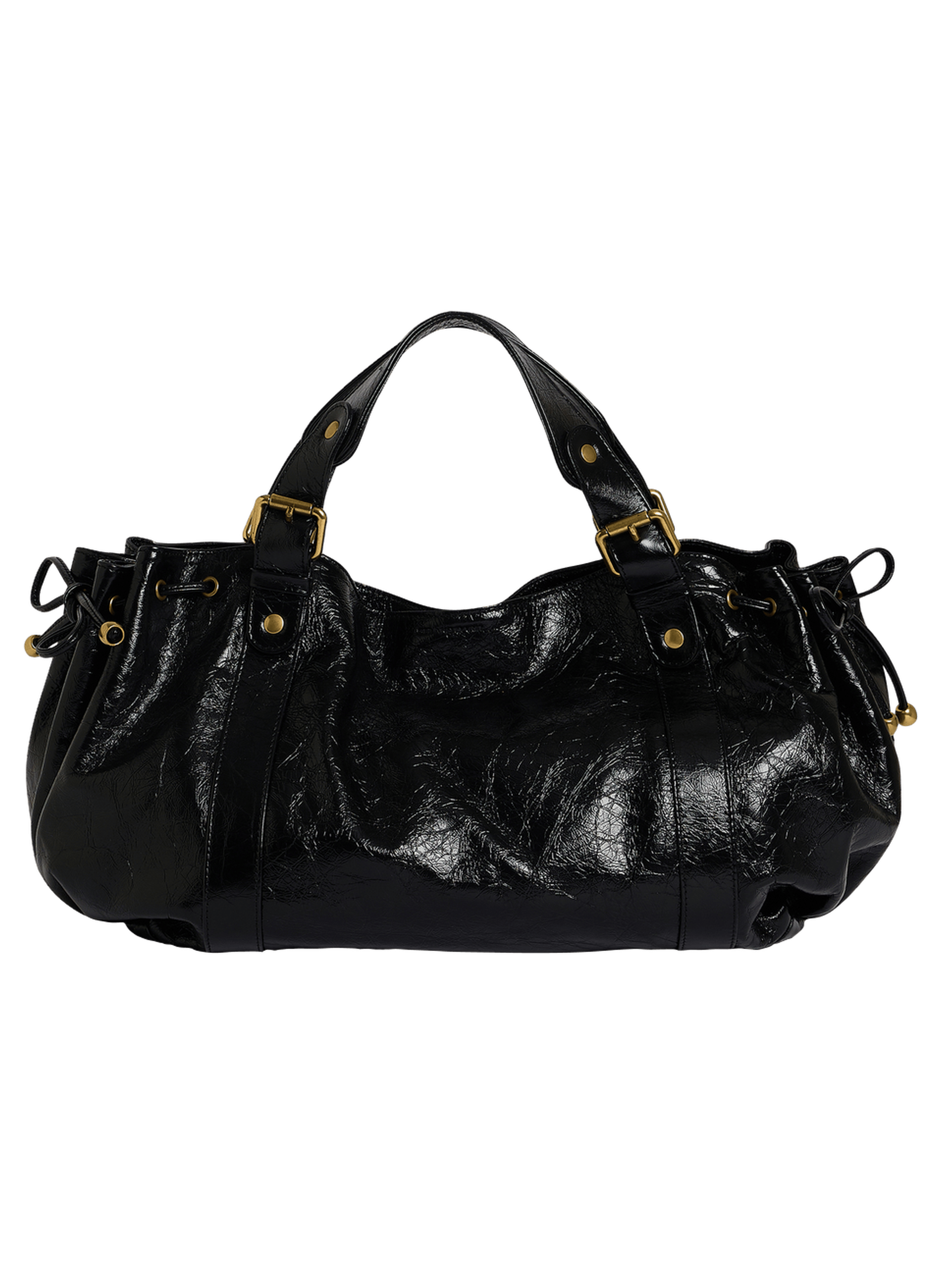 Sac à main en cuir effet froissé - 24h GERARD DAREL Noir