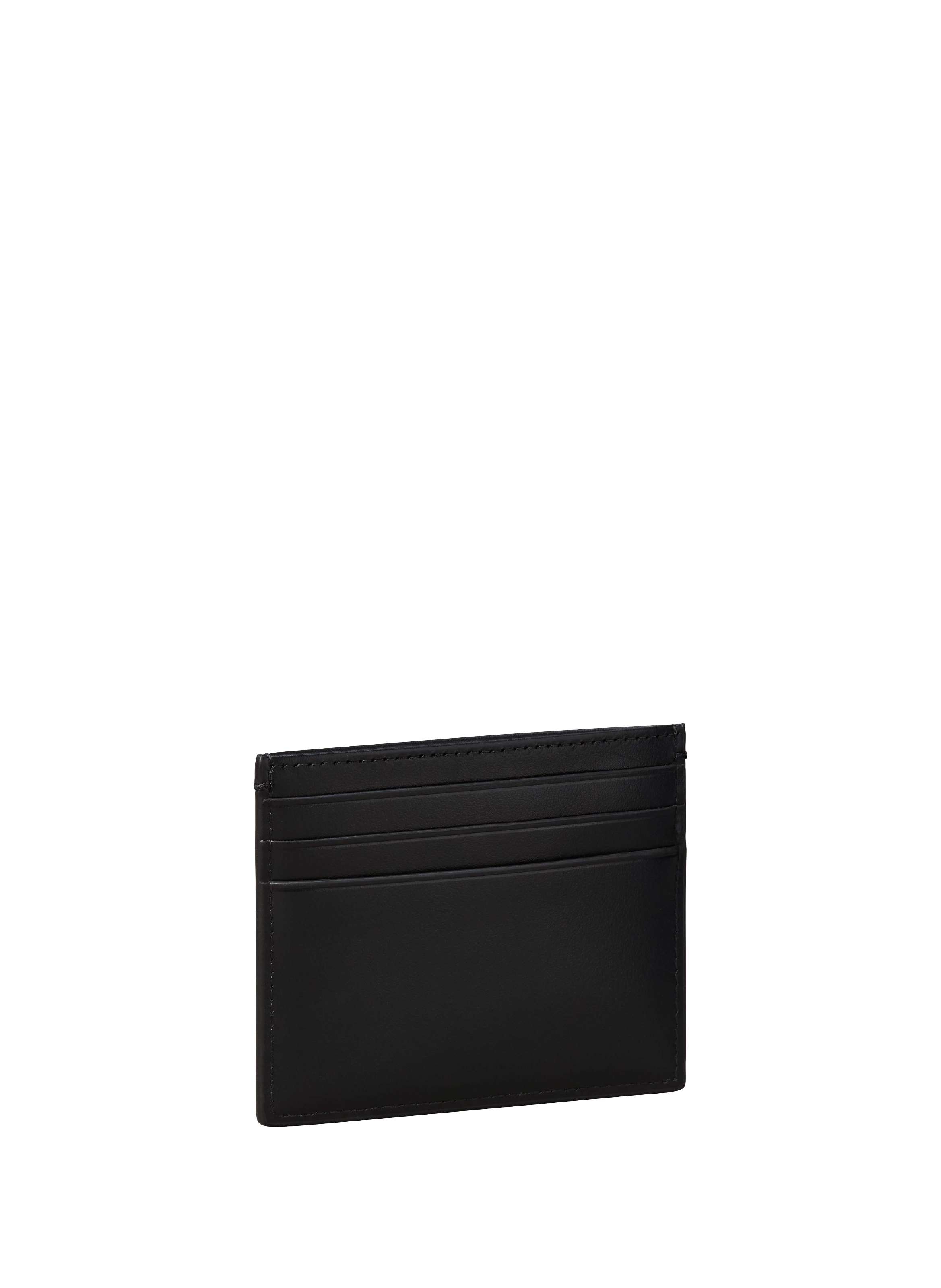 Calfskin leather card holder CALVIN KLEIN Black