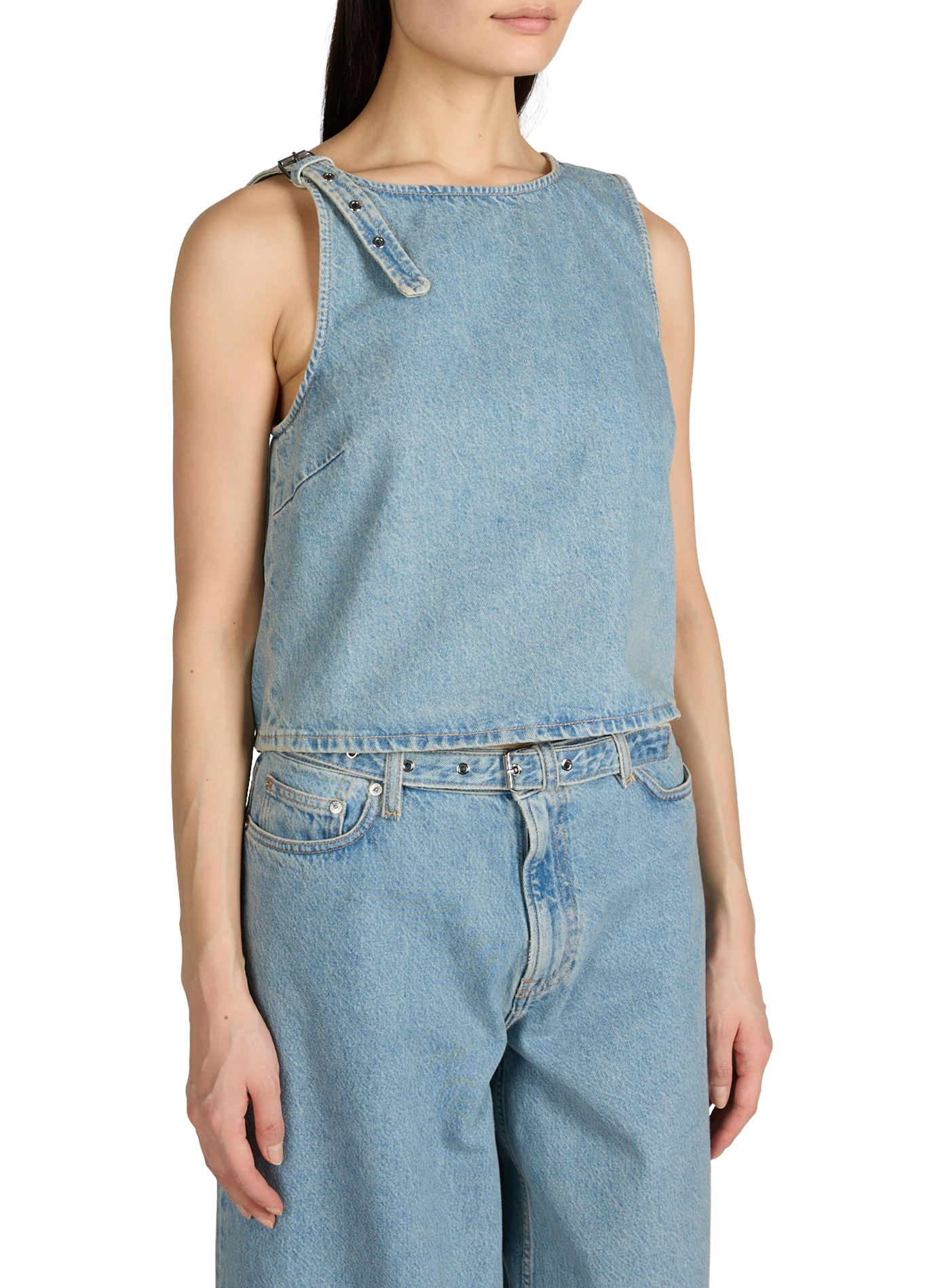 Cotton Samolly tank top SAMSOE SAMSOE Blue