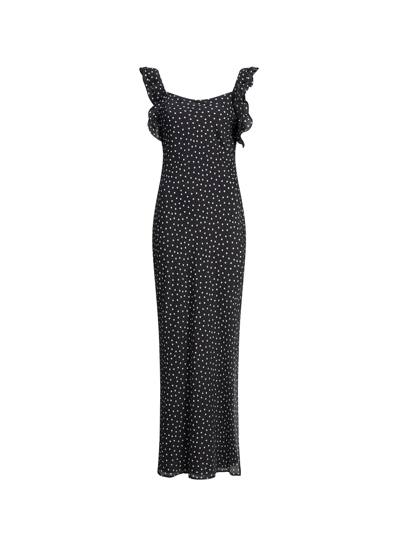 Robe longue imprimée à pois Tsmana TOPSHOP Black