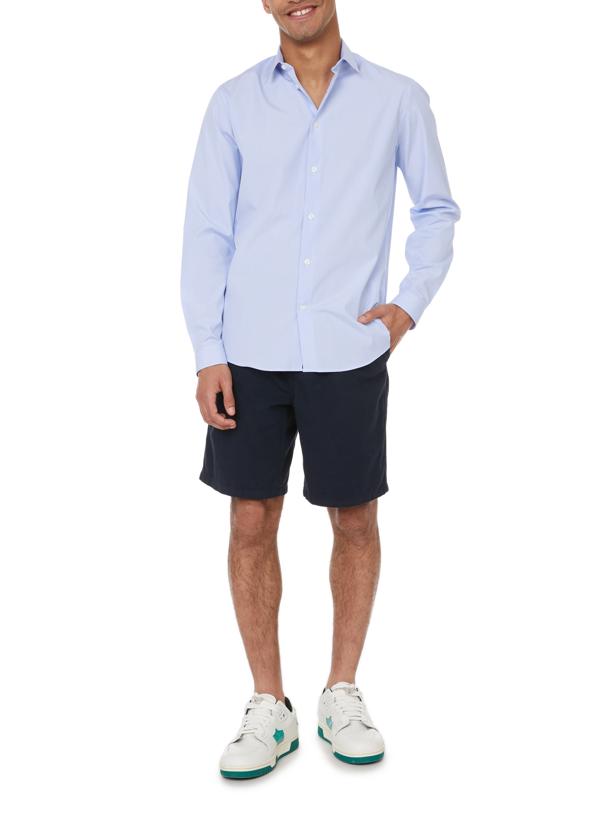 Cotton shirt AU PRINTEMPS PARIS Blue