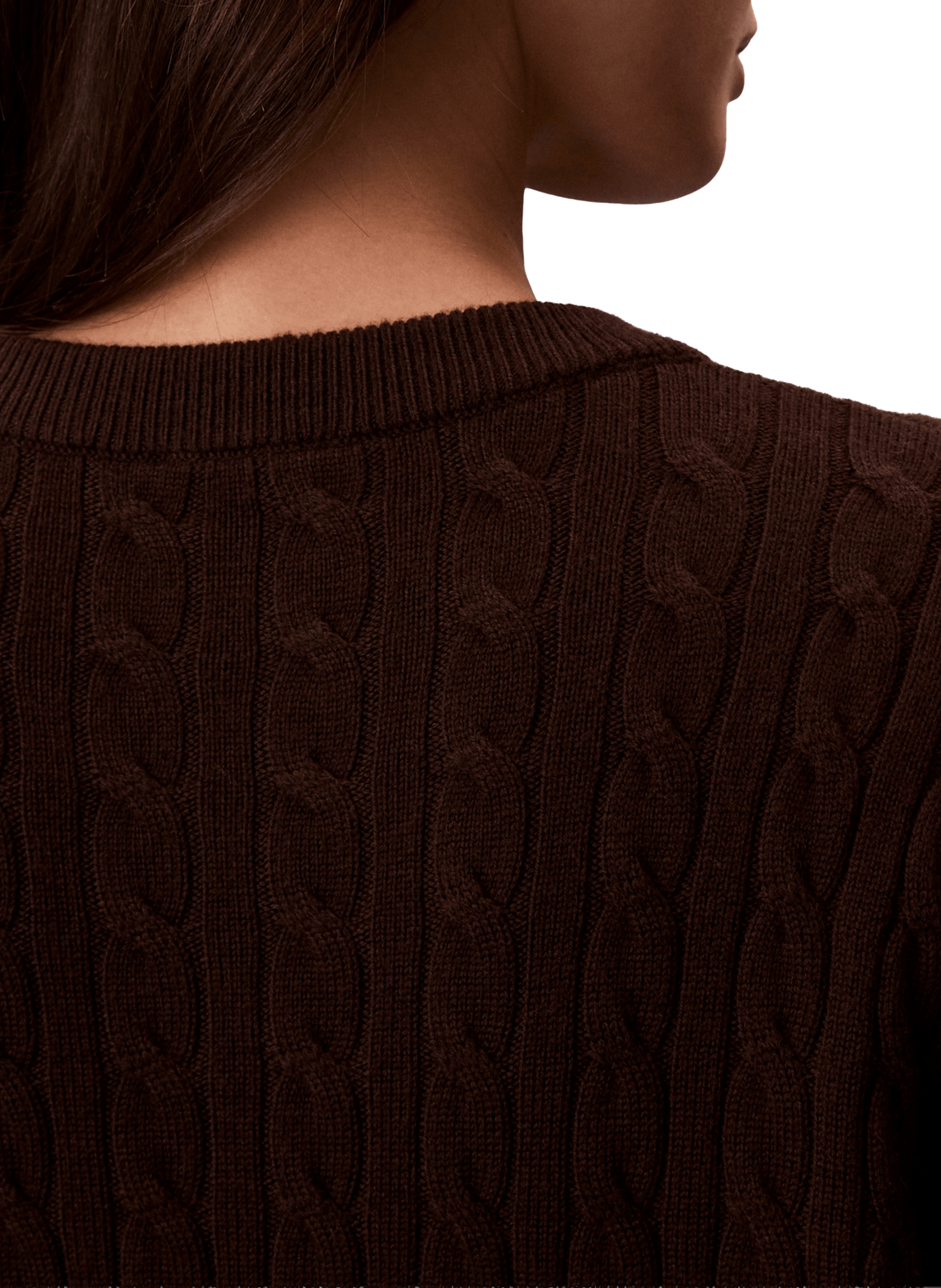 Ribbed wool blend cardigan CALVIN KLEIN Brown