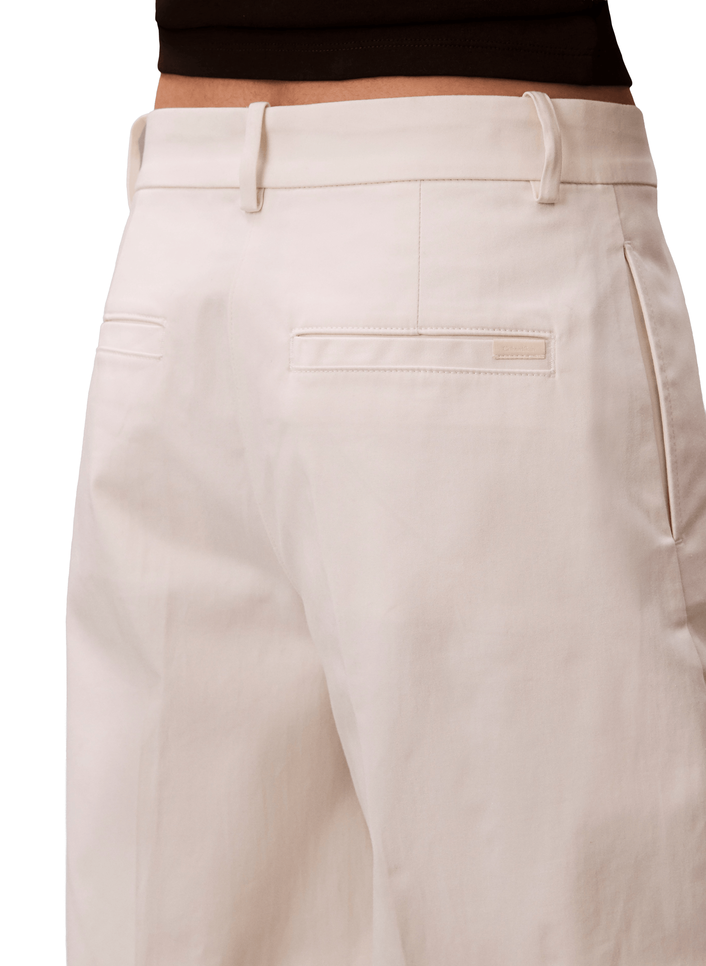Pantalon chino en coton mélangé CALVIN KLEIN Beige