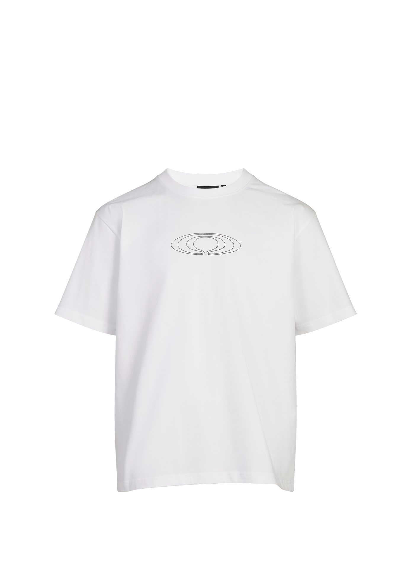 T-shirt col rond en coton RAINS Blanc