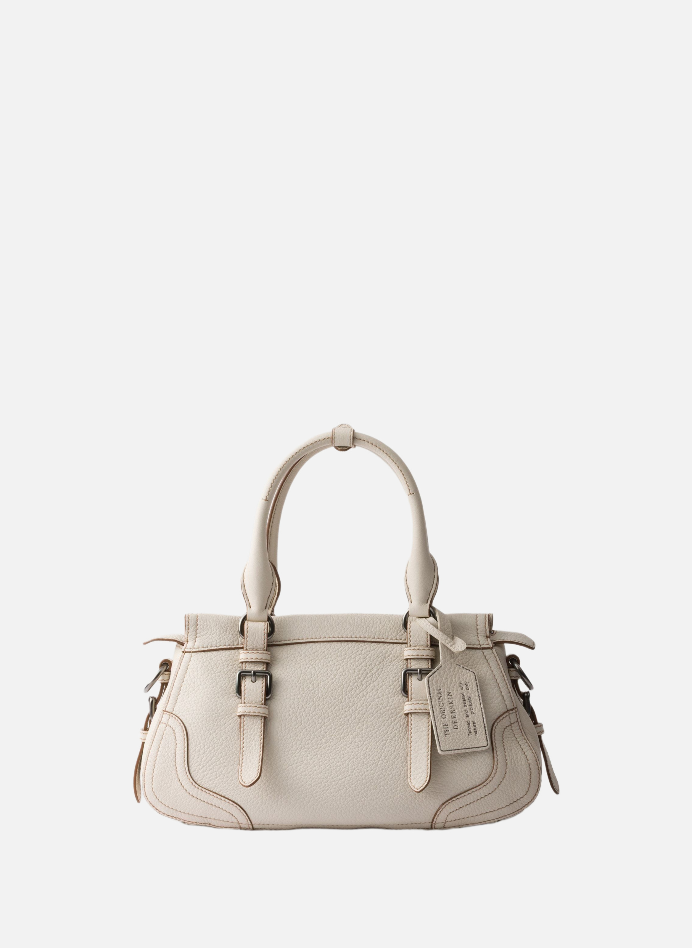 Grand cabas en cuir PRADA Beige