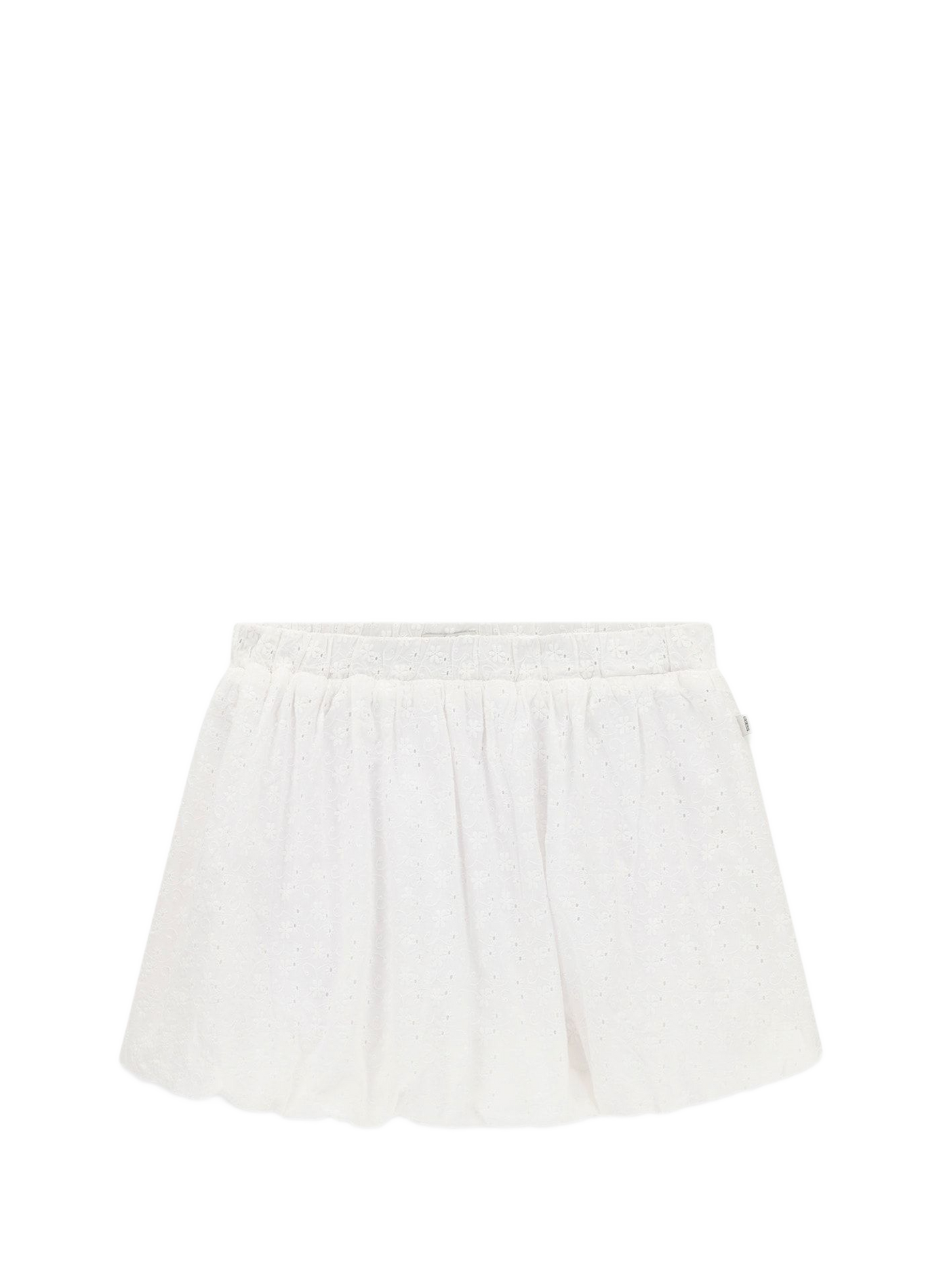 Cotton lace mini skirt GUESS White