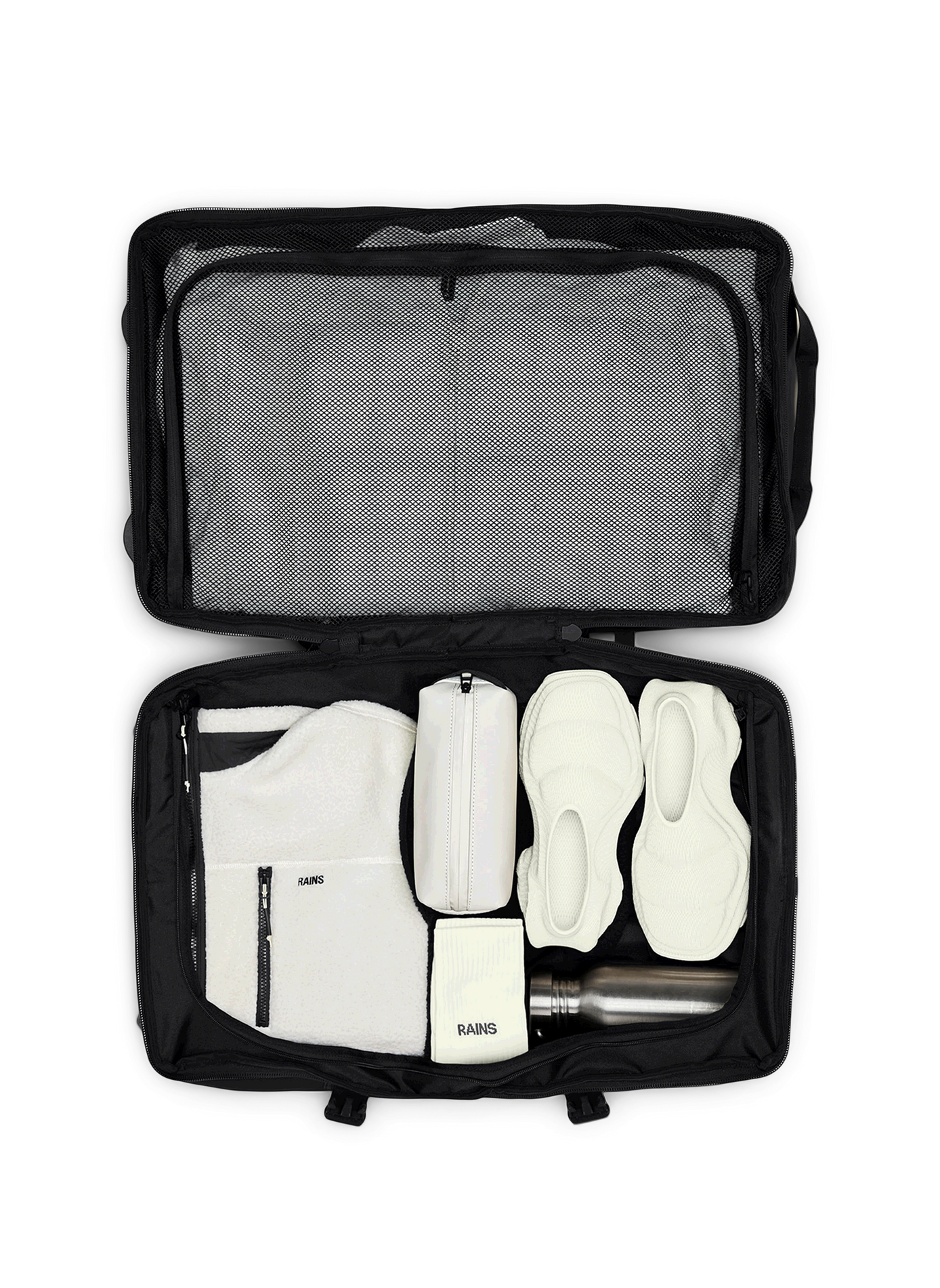 Valise Texel Check-in à roulettes  RAINS Noir