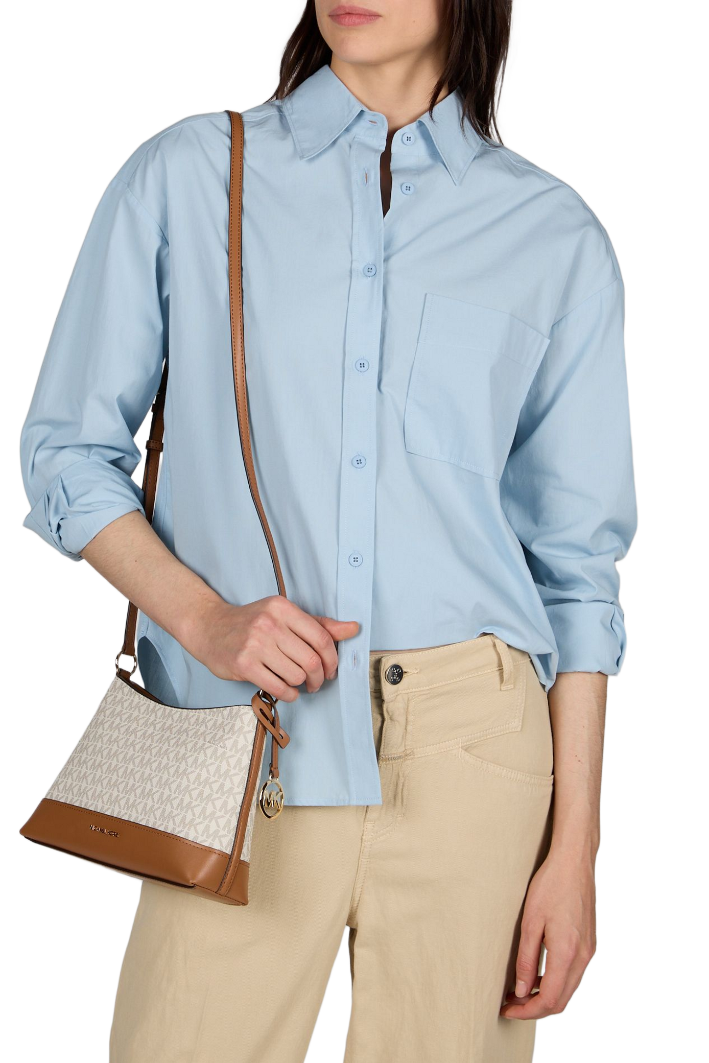 Andie Small logo-embossed handbag MICHAEL KORS Beige
